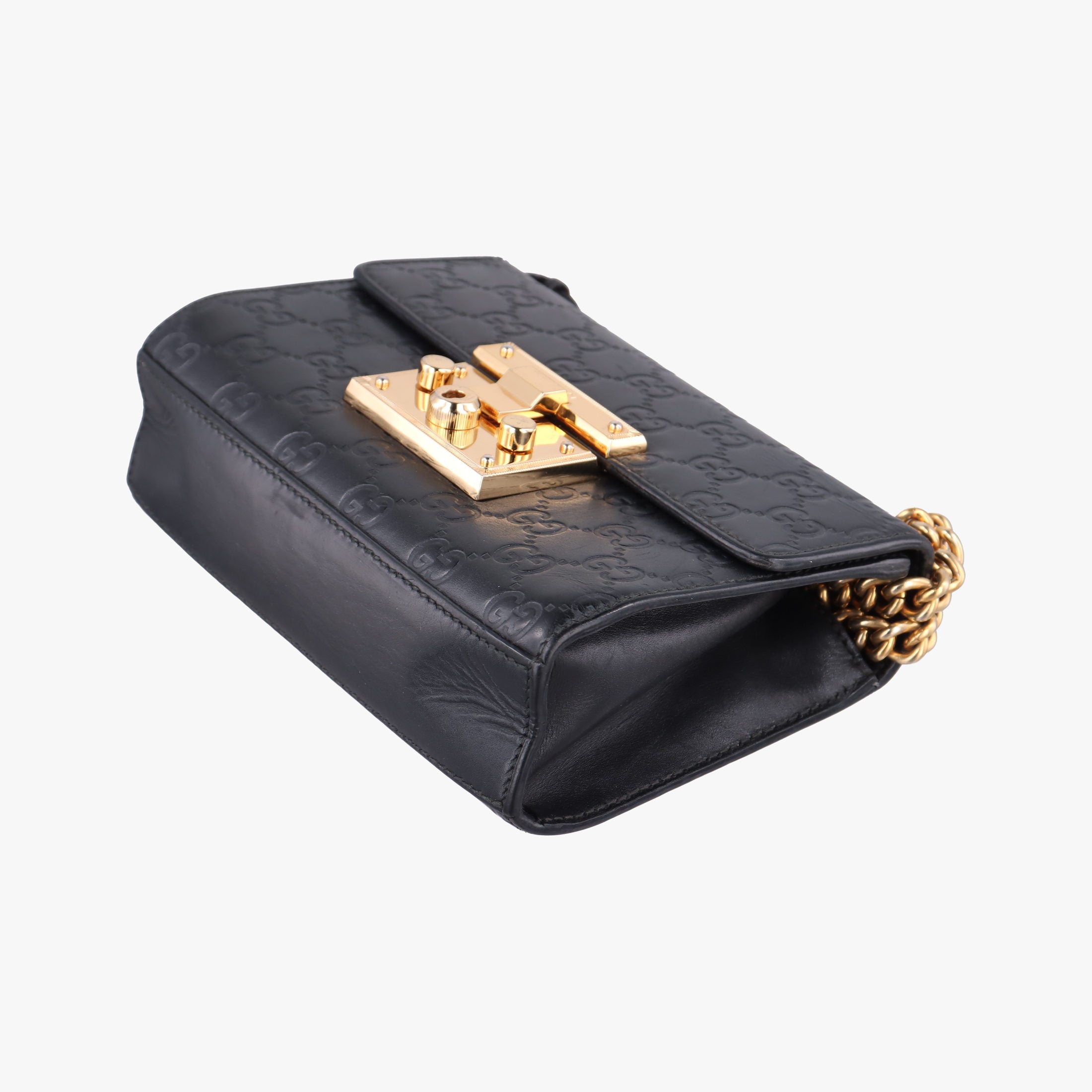Pre-owned Gucci Padlock Black Leather 409487 shoulderbag | stylenewstar
