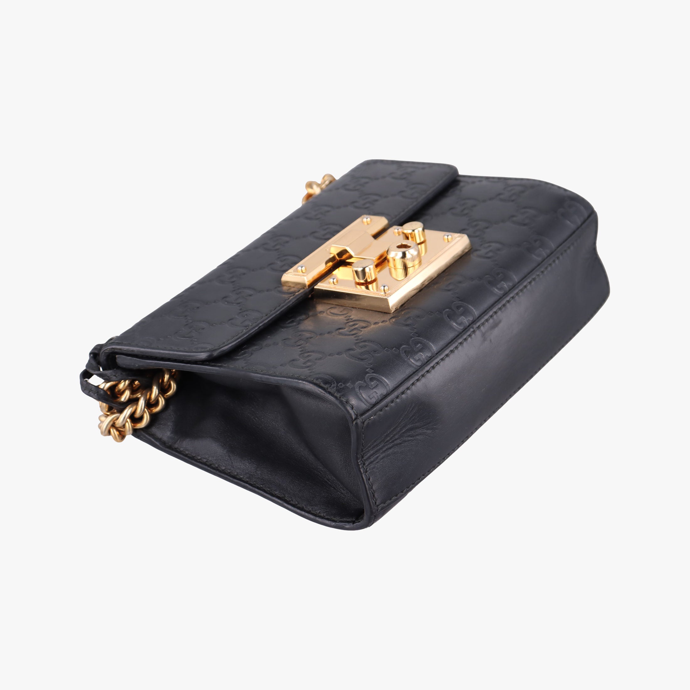Pre-owned Gucci Padlock Black Leather 409487 shoulderbag | stylenewstar