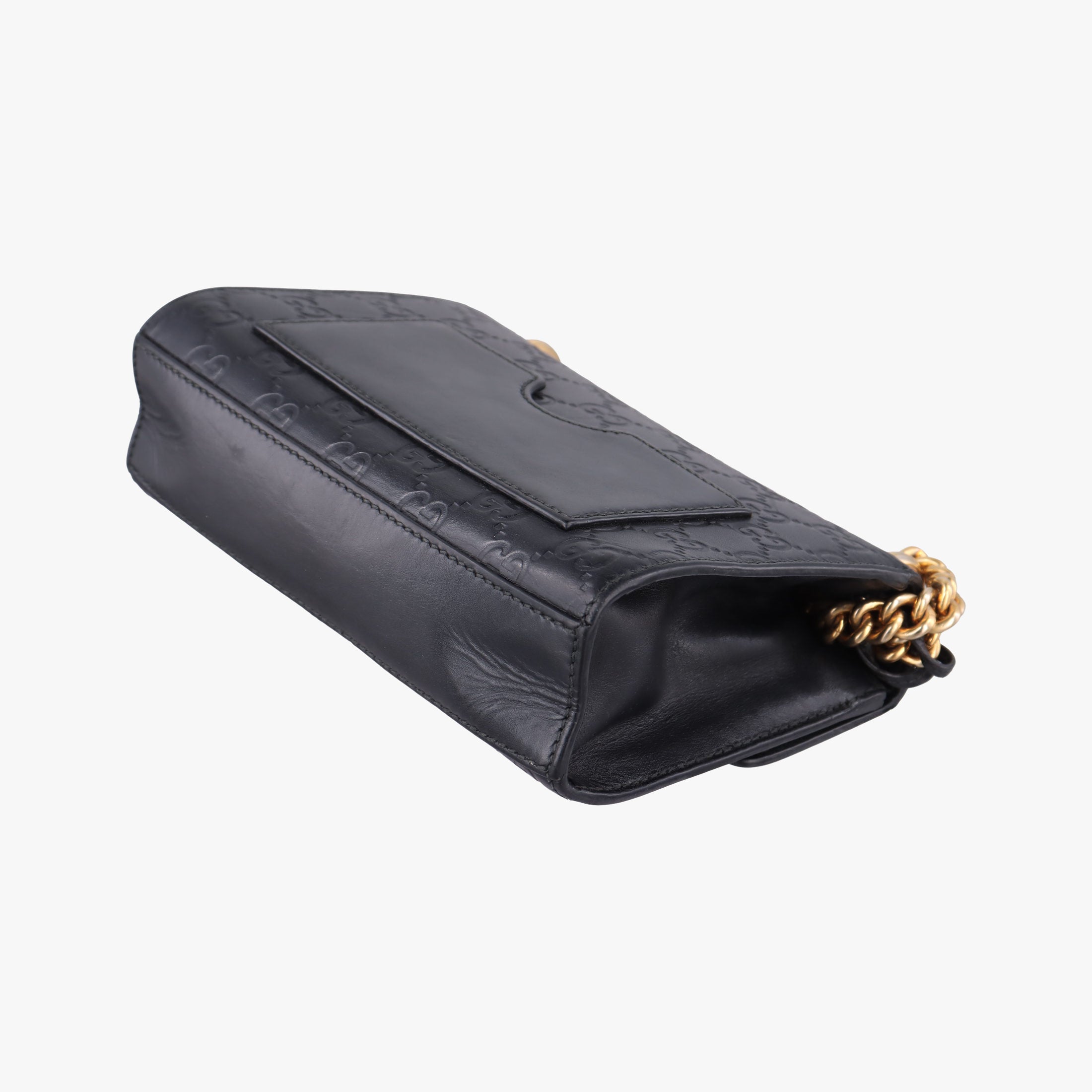 Pre-owned Gucci Padlock Black Leather 409487 shoulderbag | stylenewstar