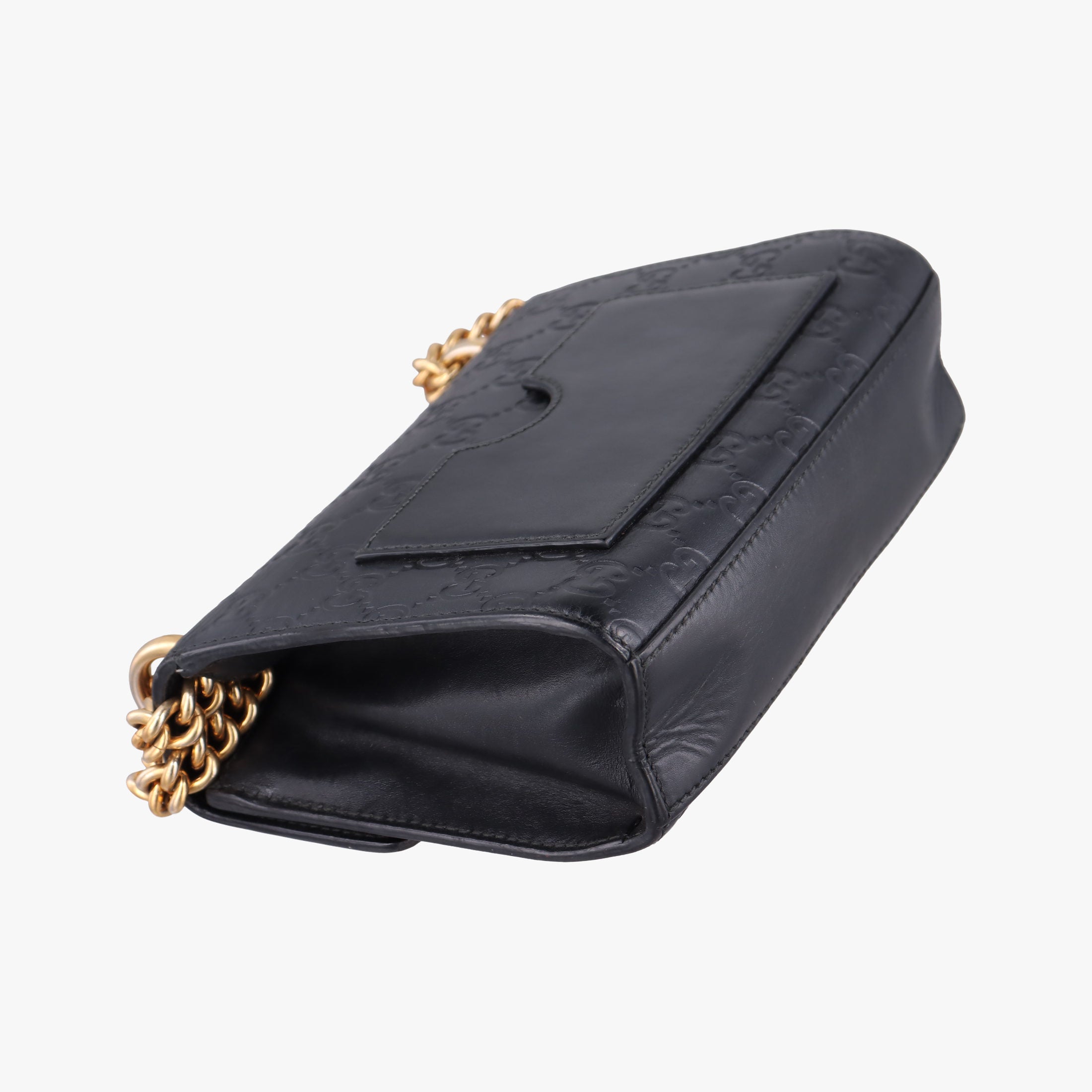 Pre-owned Gucci Padlock Black Leather 409487 shoulderbag | stylenewstar