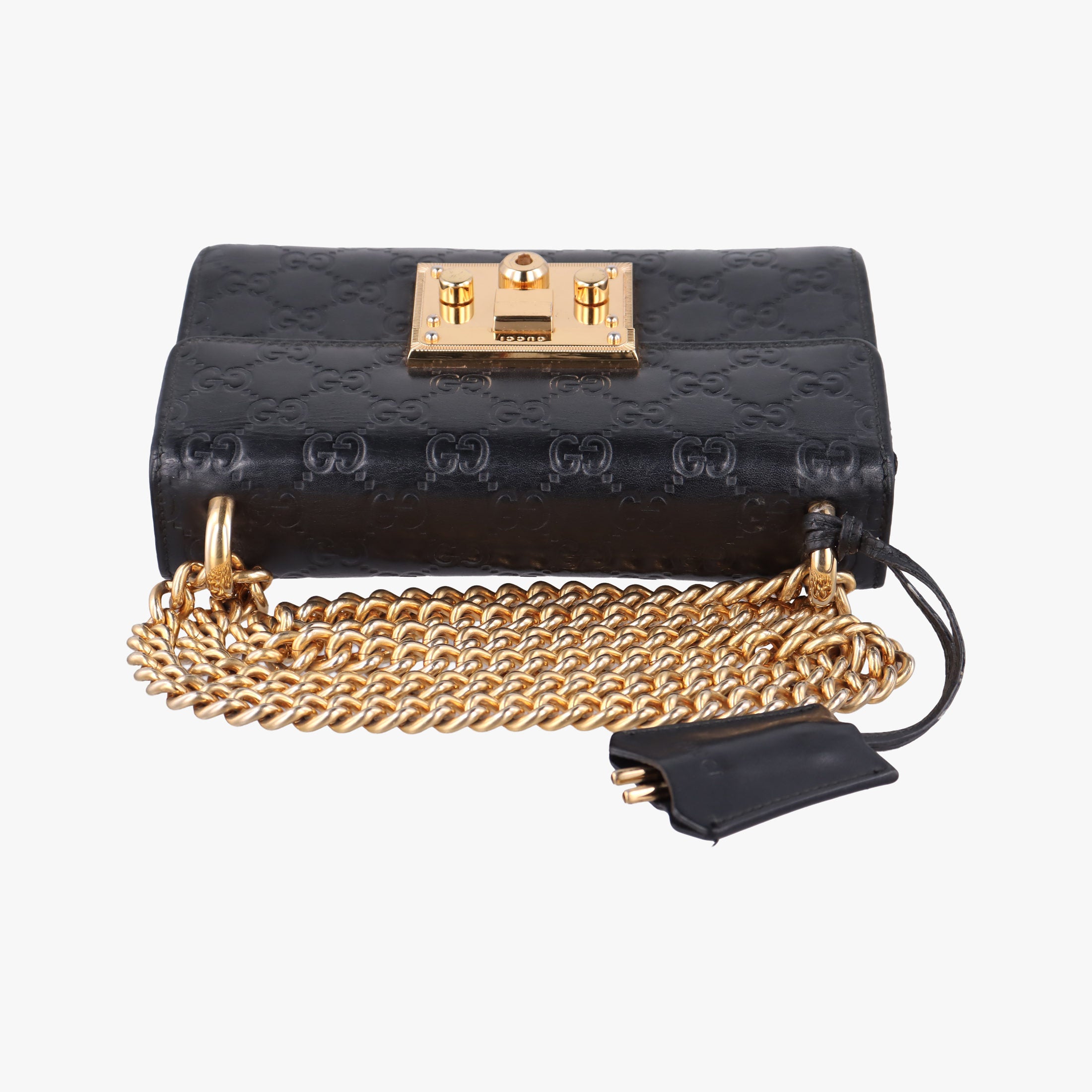 Pre-owned Gucci Padlock Black Leather 409487 shoulderbag | stylenewstar