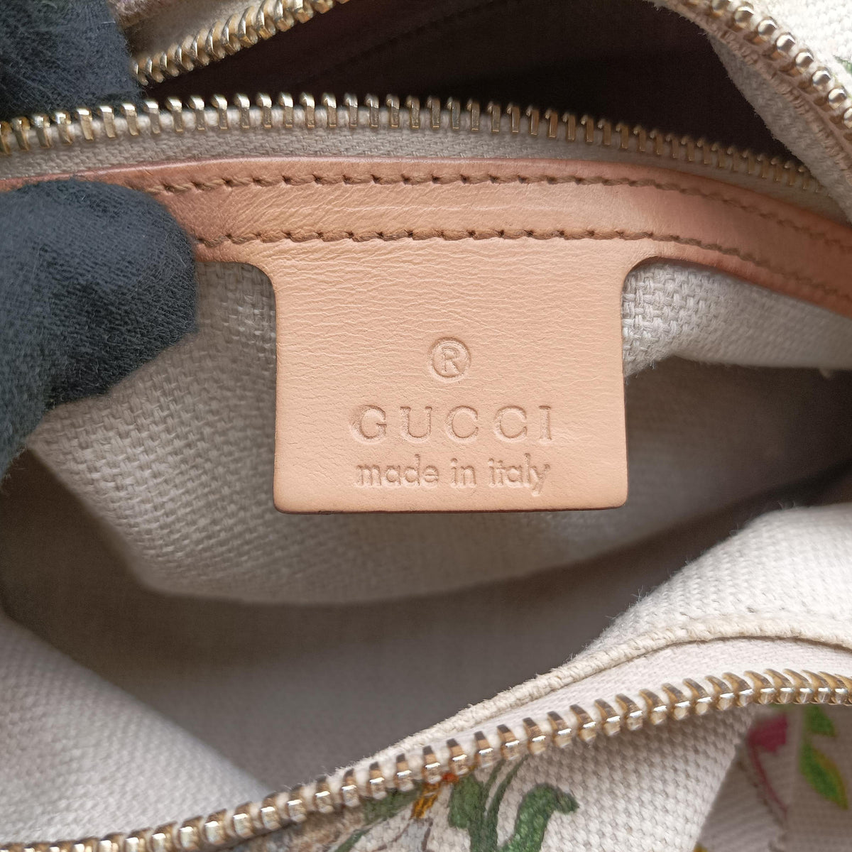 Pre-owned Gucci horsebit hobo White×Multicolour canvas×leather 115867 handbag | stylenewstar