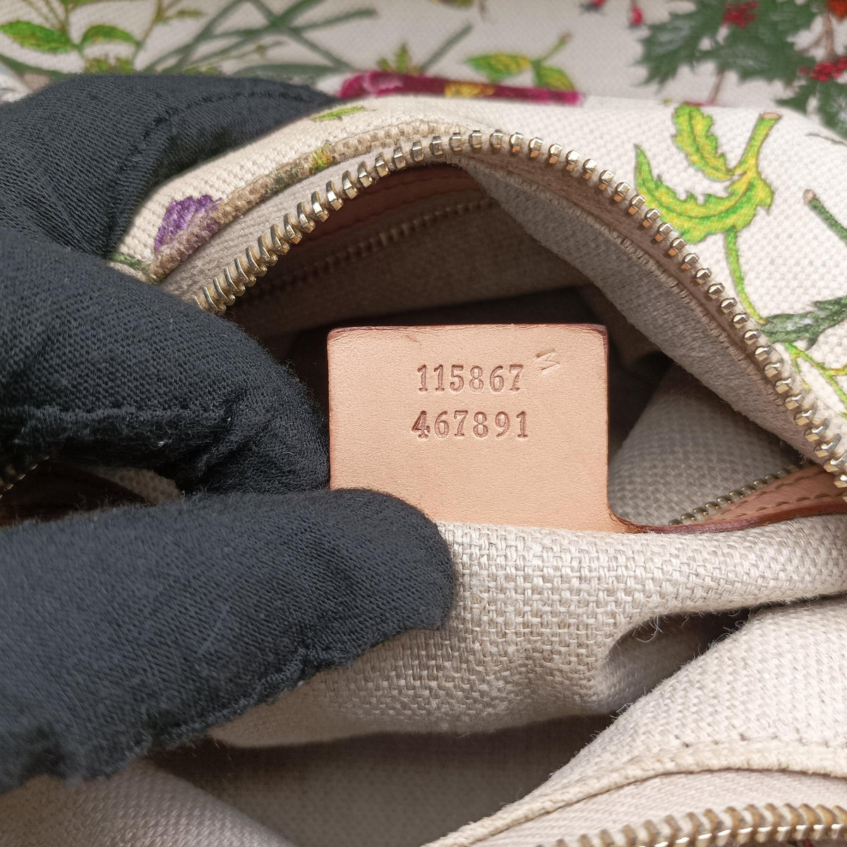 Pre-owned Gucci horsebit hobo White×Multicolour canvas×leather 115867 handbag | stylenewstar