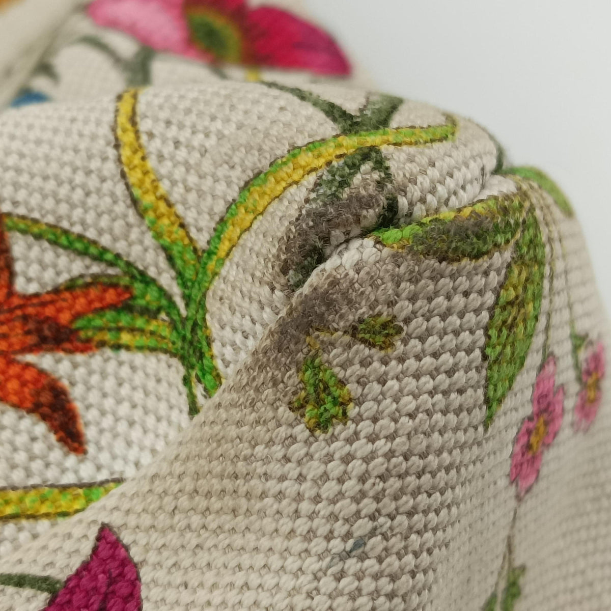 Pre-owned Gucci horsebit hobo White×Multicolour canvas×leather 115867 handbag | stylenewstar