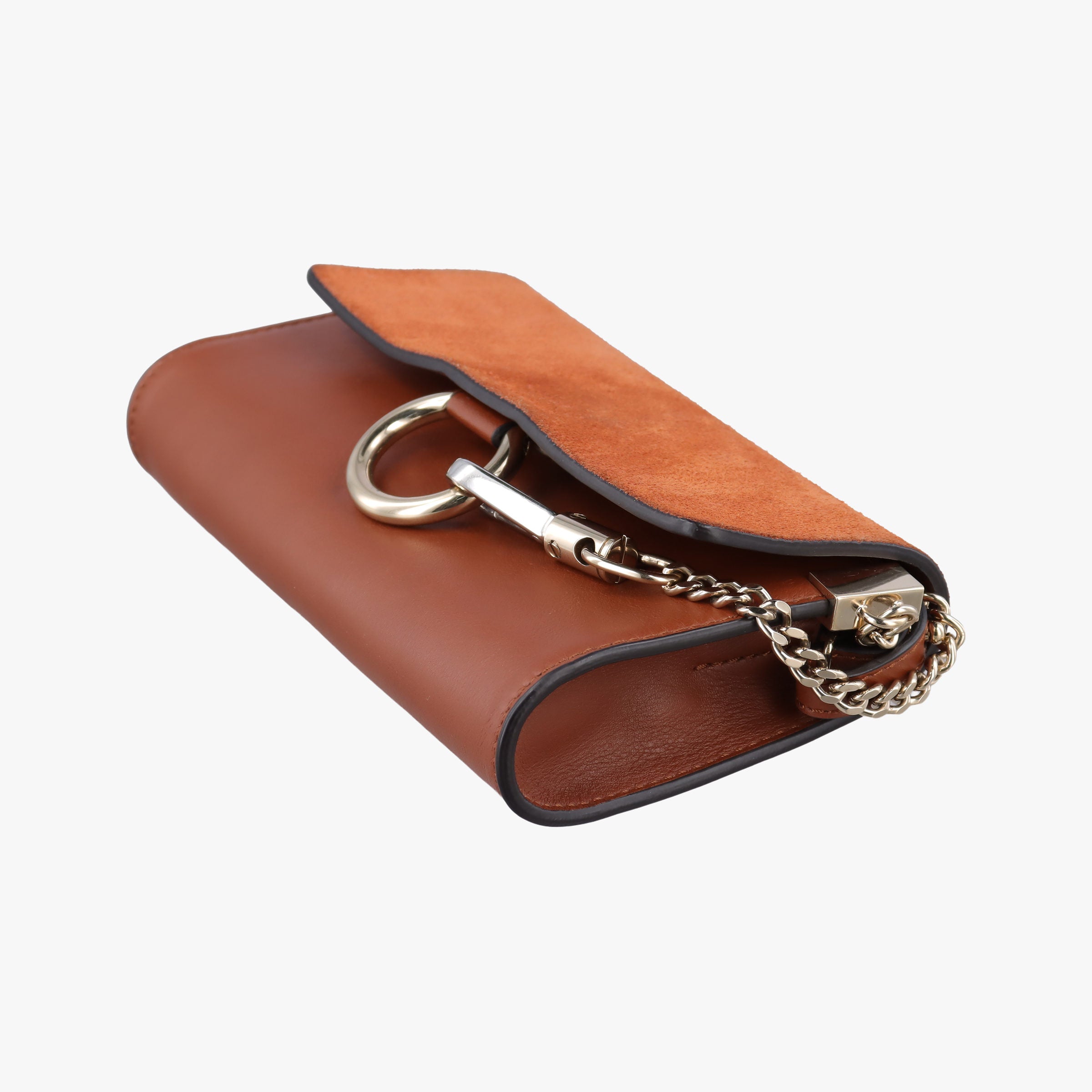 Secondhand Chloe FAYE Brown Suede × leather  shoulderbag | stylenewstar