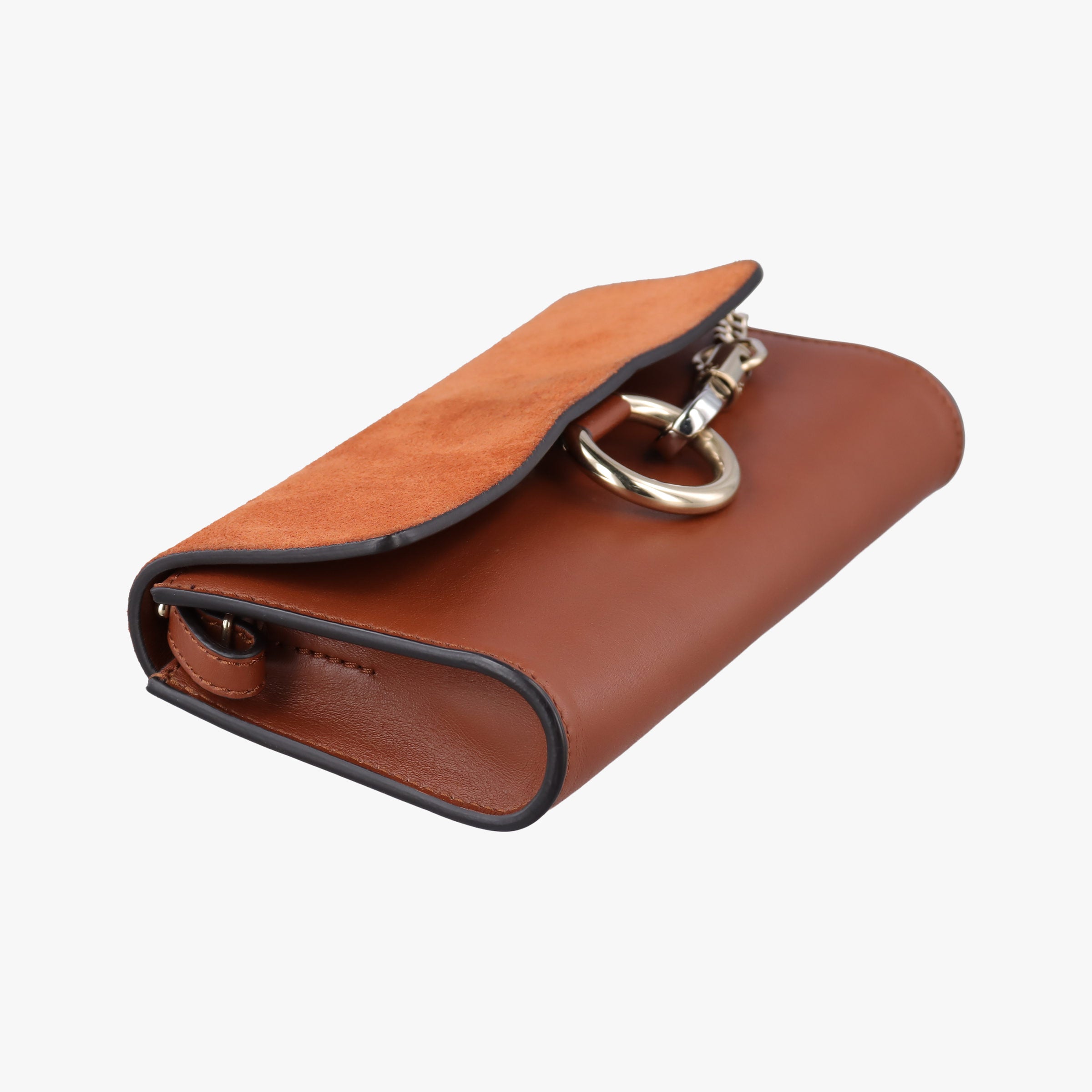 Secondhand Chloe FAYE Brown Suede × leather  shoulderbag | stylenewstar