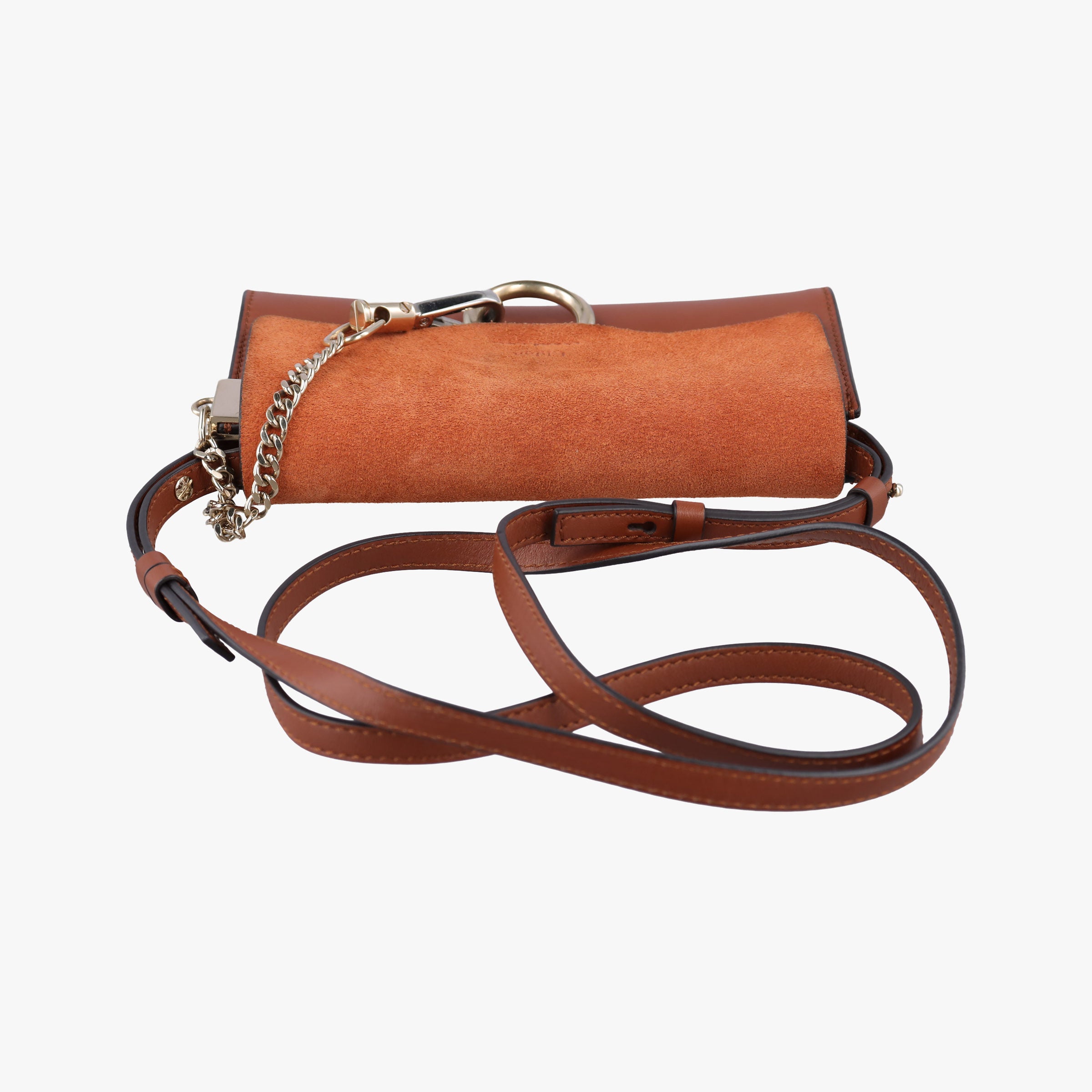Secondhand Chloe FAYE Brown Suede × leather  shoulderbag | stylenewstar