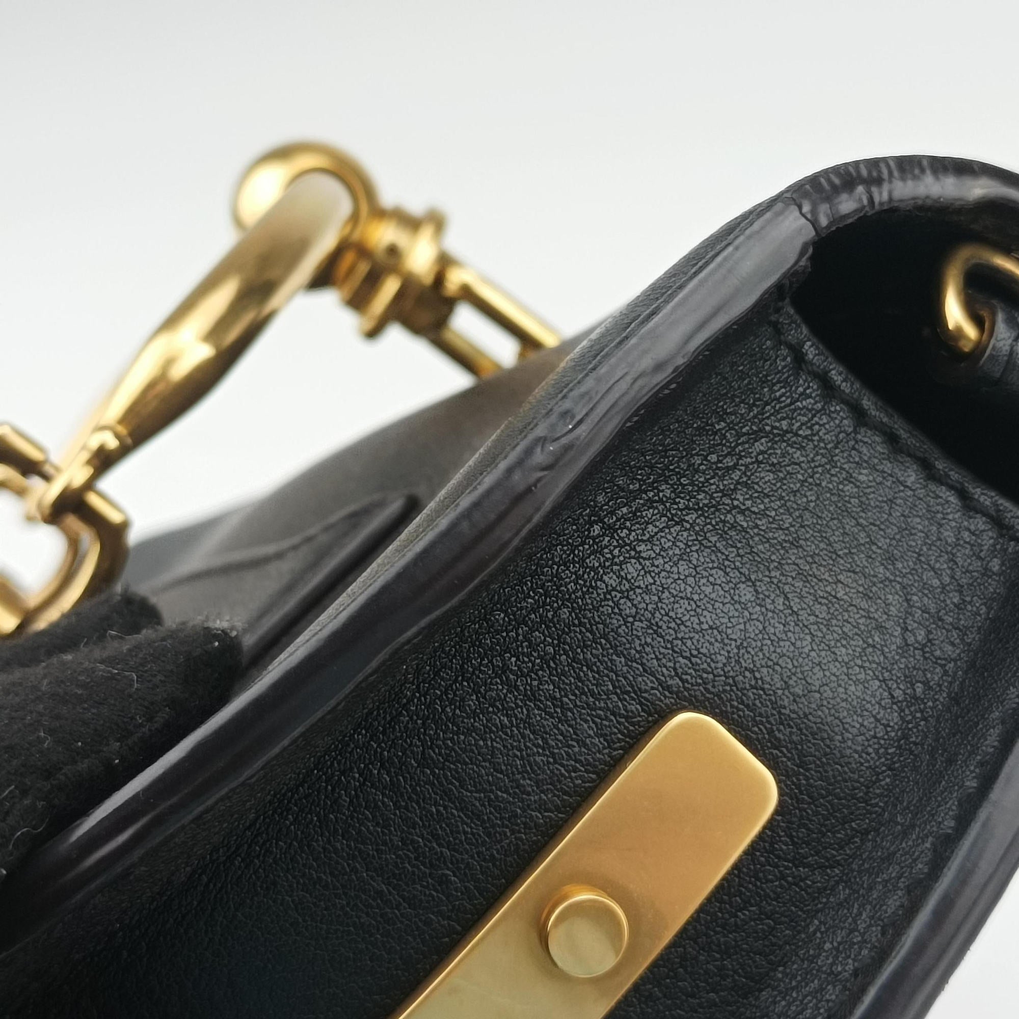 Vintage Chloe Nile Minaudiere Black Leather  shoulderbag | stylenewstar
