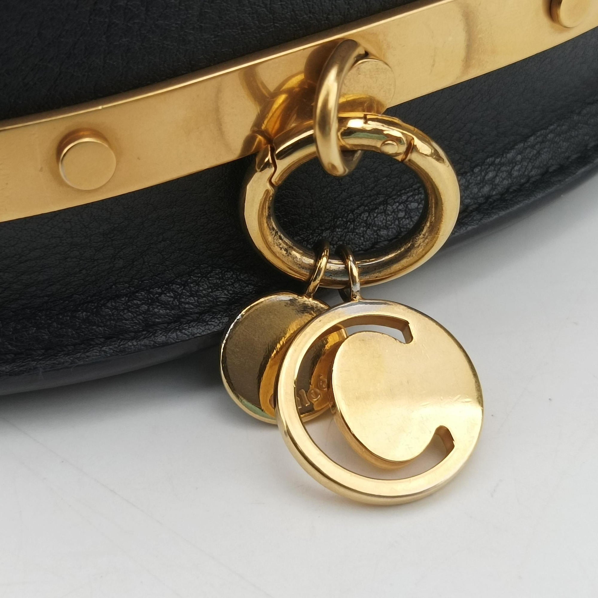 Vintage Chloe Nile Minaudiere Black Leather  shoulderbag | stylenewstar