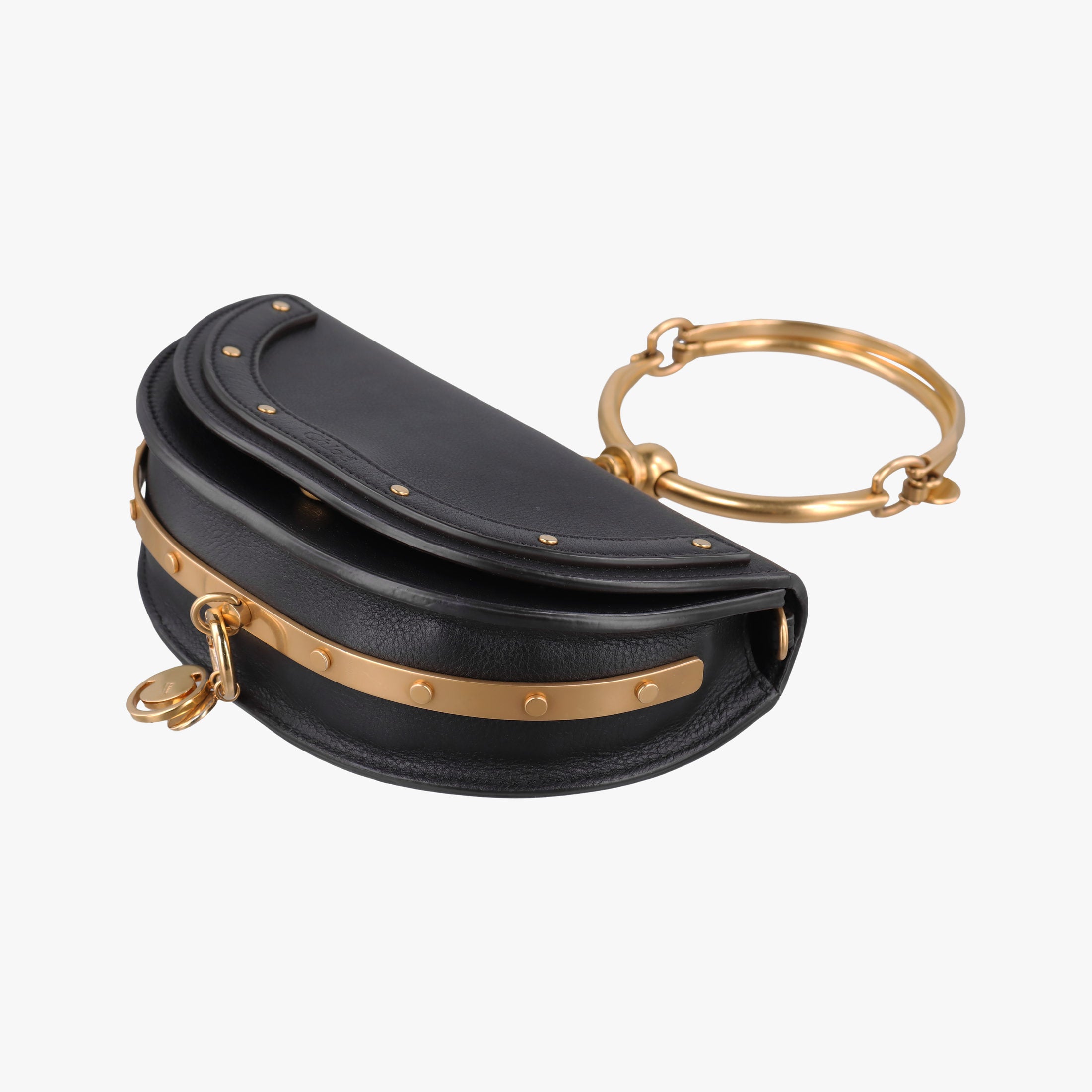 Vintage Chloe Nile Minaudiere Black Leather  shoulderbag | stylenewstar