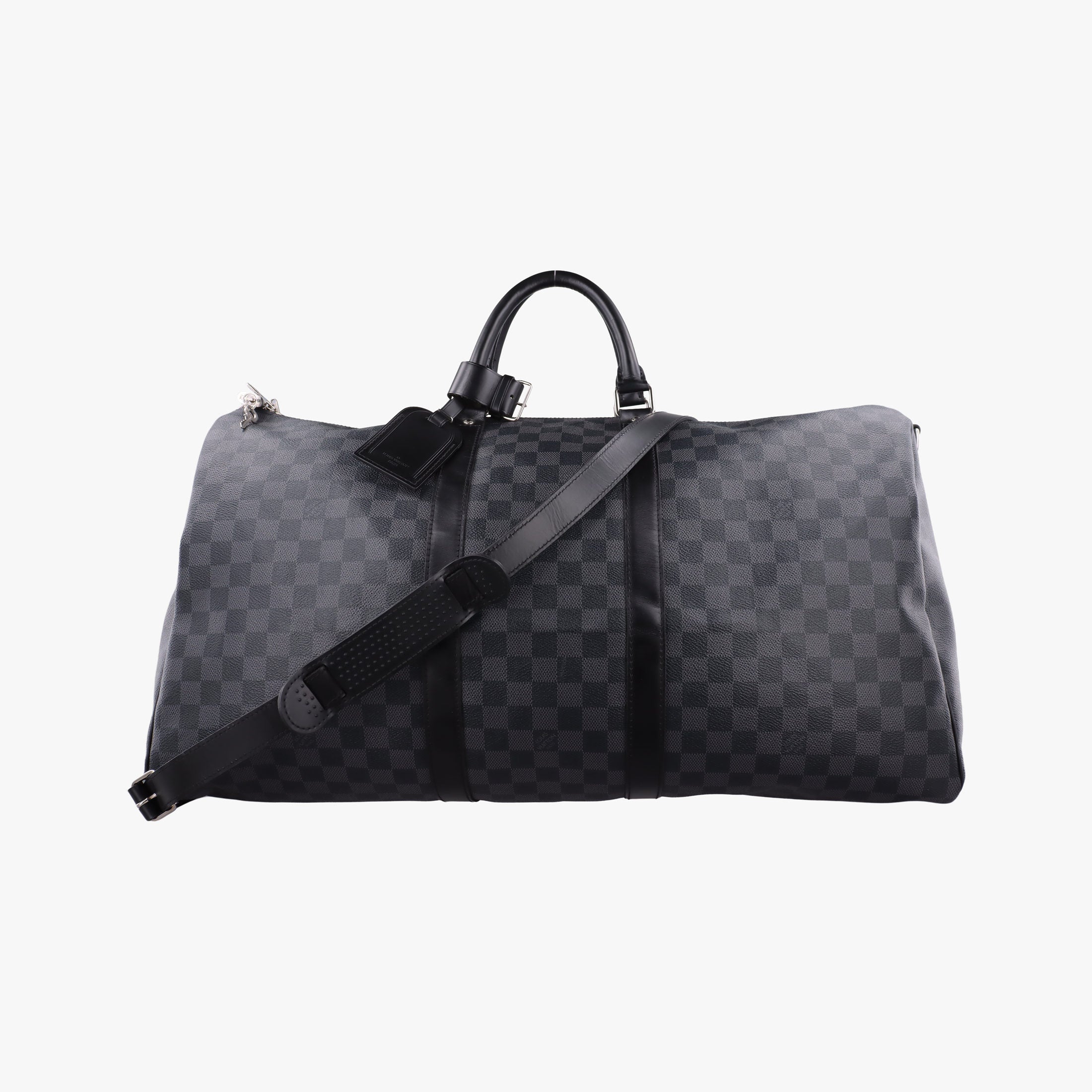 Secondhand Louis Vuitton Keepall Bandouliere 45 Noir Damier Graphite N41418 shoulderbag | stylenewstar
