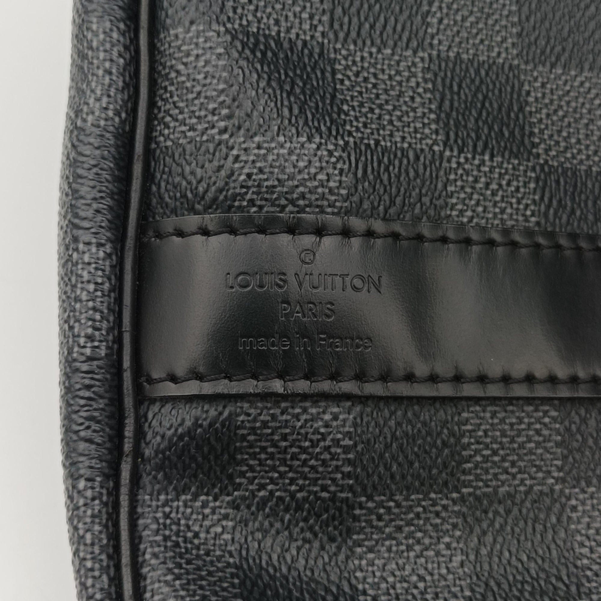 Secondhand Louis Vuitton Keepall Bandouliere 45 Noir Damier Graphite N41418 shoulderbag | stylenewstar