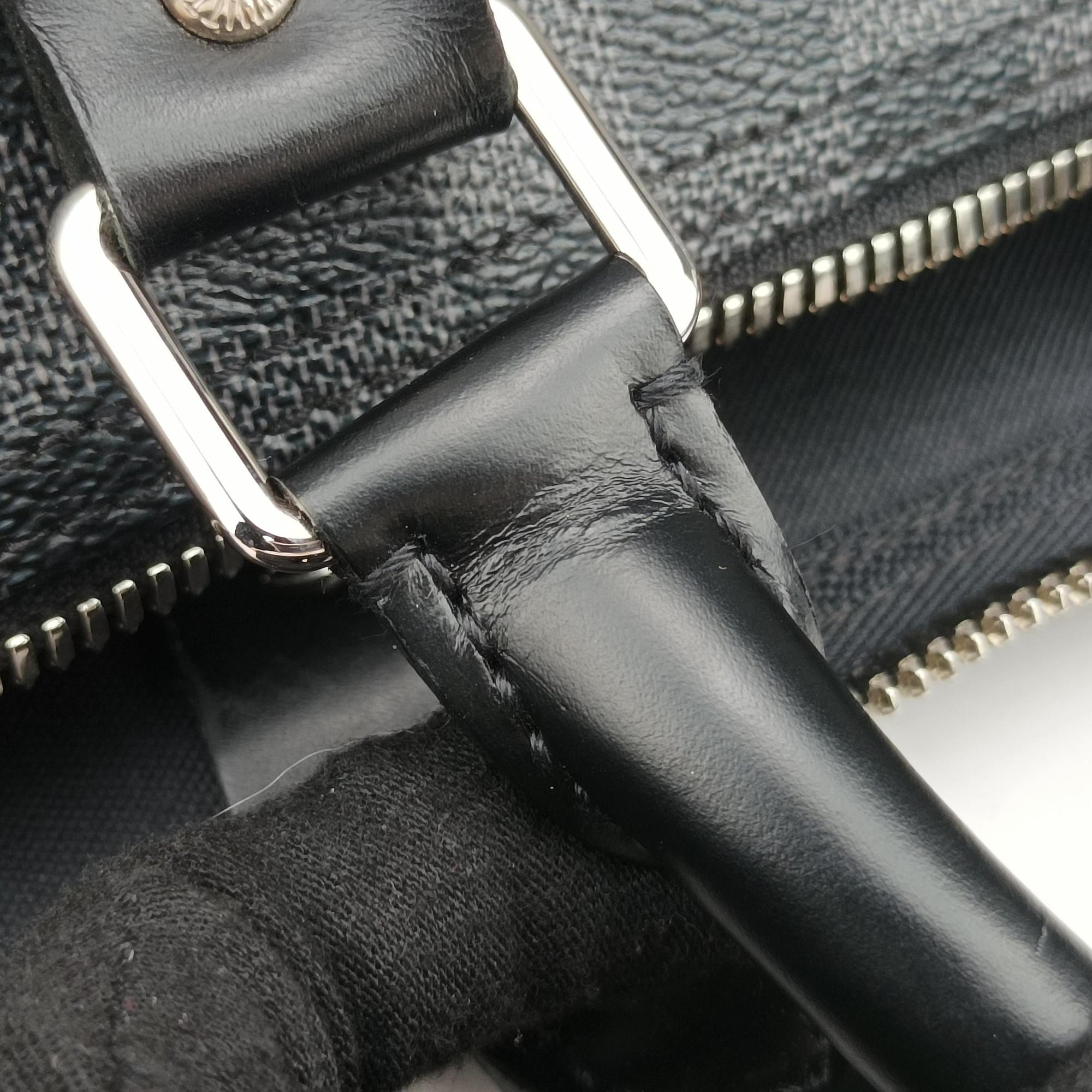 Secondhand Louis Vuitton Keepall Bandouliere 45 Noir Damier Graphite N41418 shoulderbag | stylenewstar