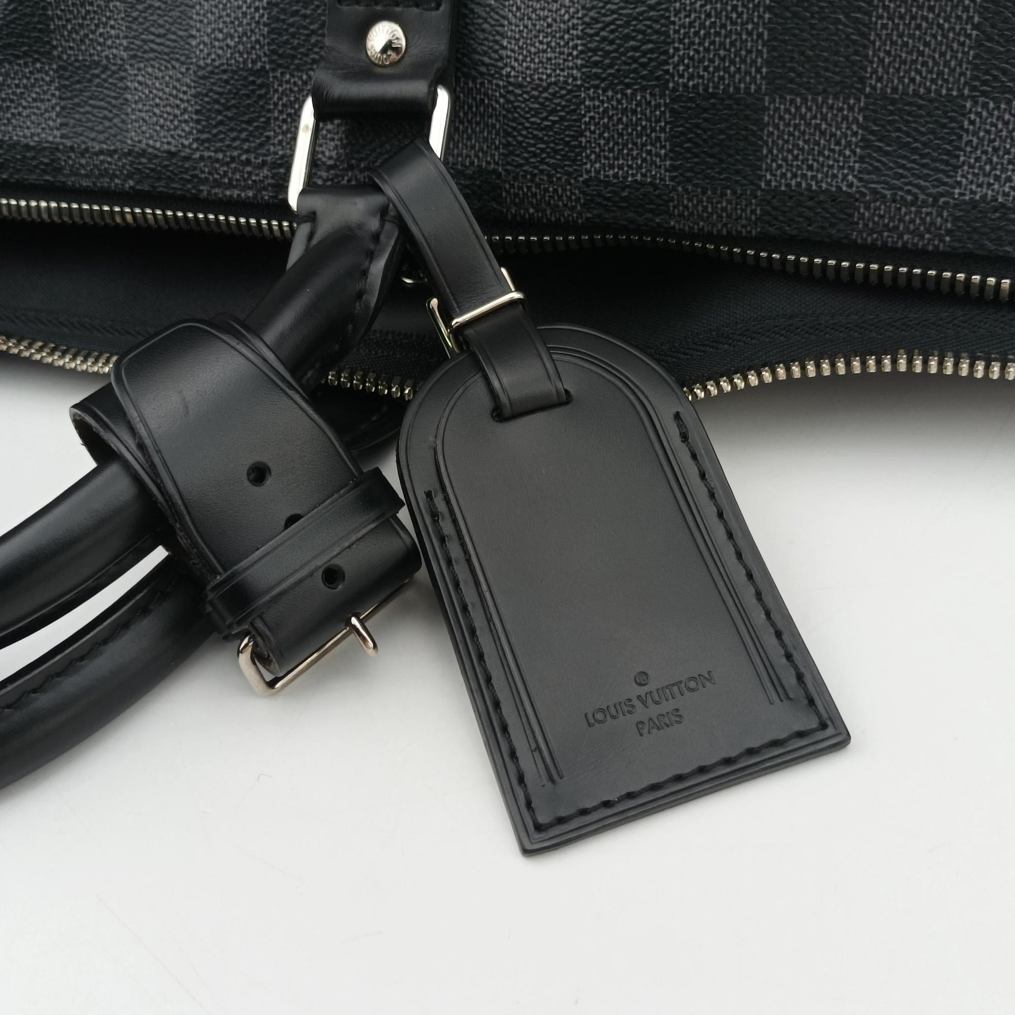Secondhand Louis Vuitton Keepall Bandouliere 45 Noir Damier Graphite N41418 shoulderbag | stylenewstar
