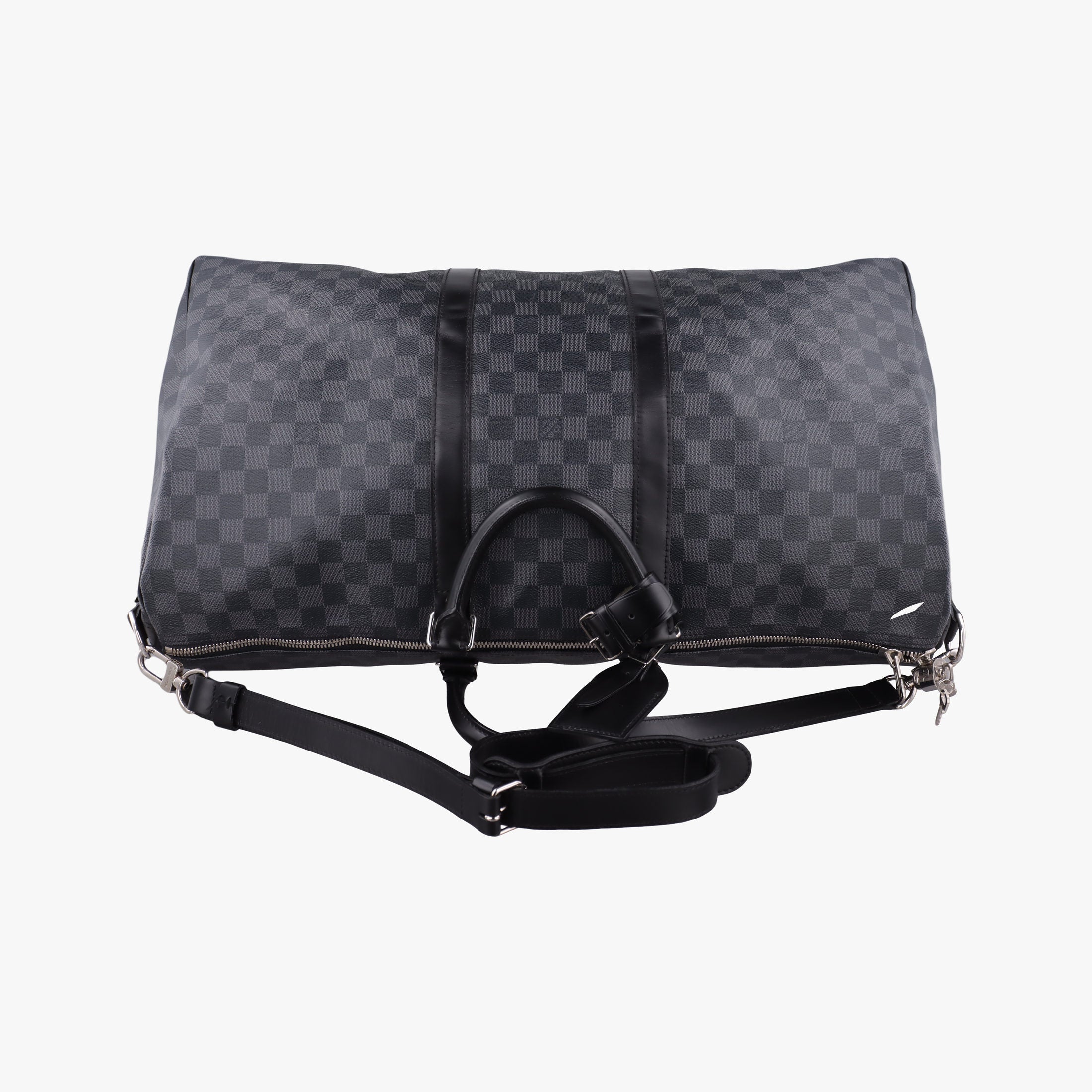 Secondhand Louis Vuitton Keepall Bandouliere 45 Noir Damier Graphite N41418 shoulderbag | stylenewstar