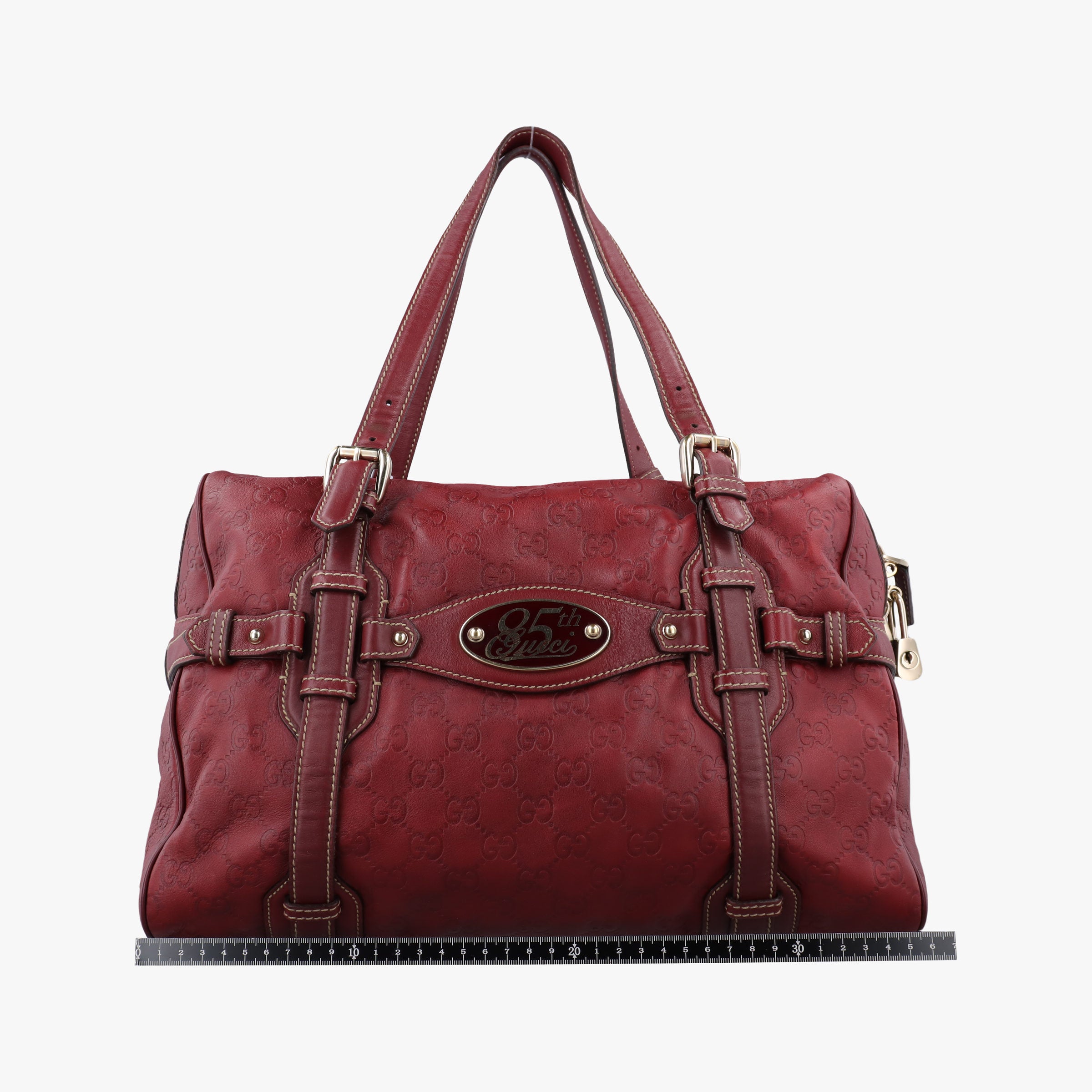 Pre-owned Gucci Bridal Bit Red Leather 163290 handbag | stylenewstar