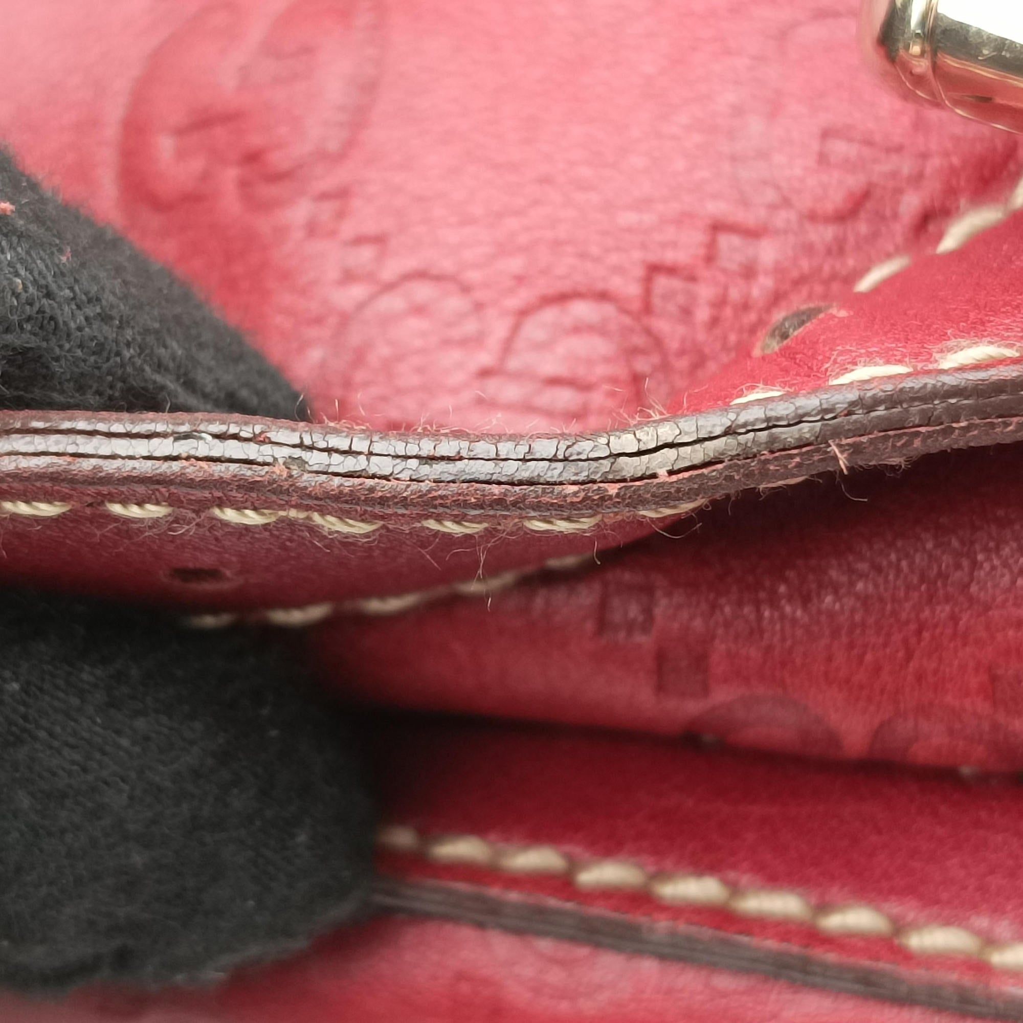 Pre-owned Gucci Bridal Bit Red Leather 163290 handbag | stylenewstar