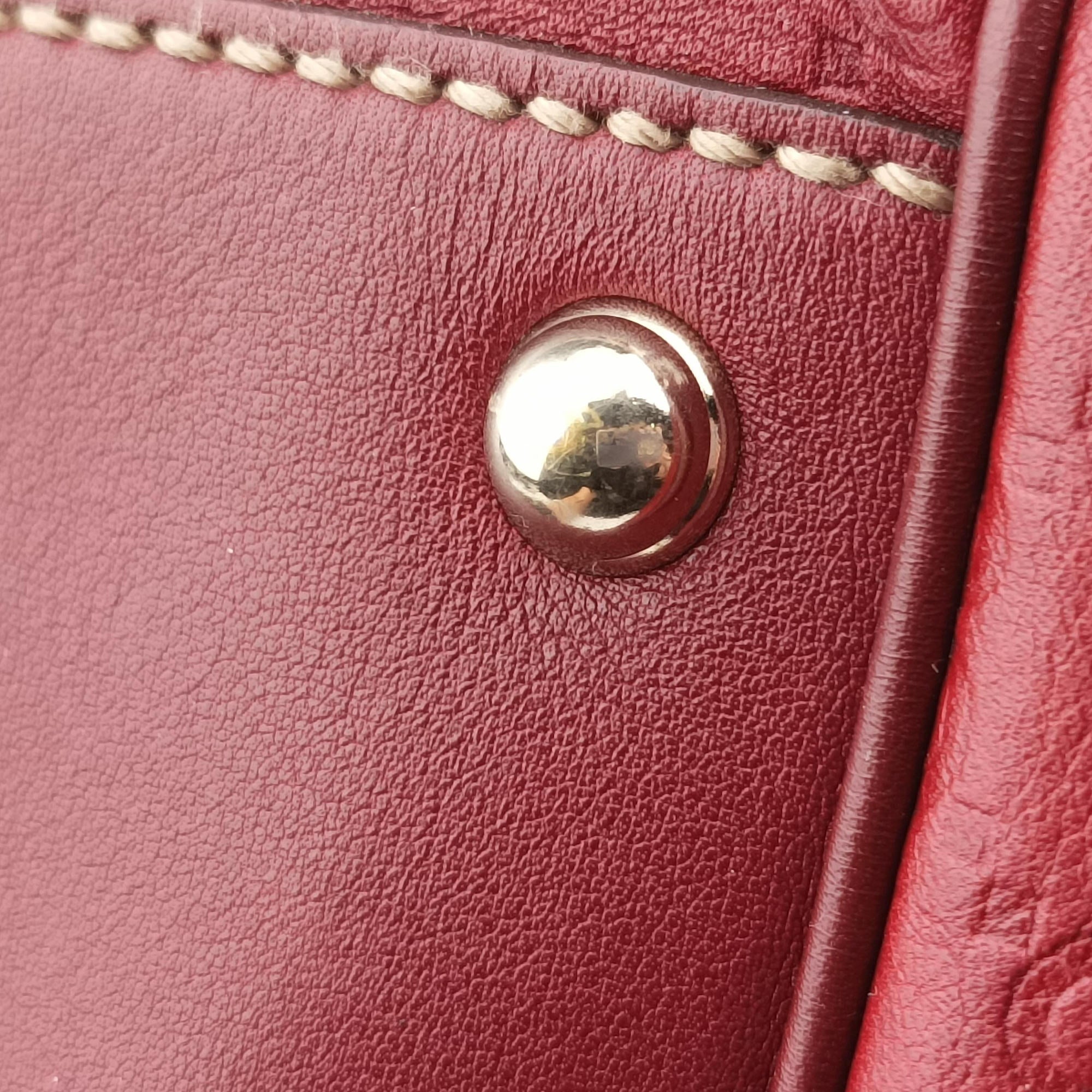 Pre-owned Gucci Bridal Bit Red Leather 163290 handbag | stylenewstar