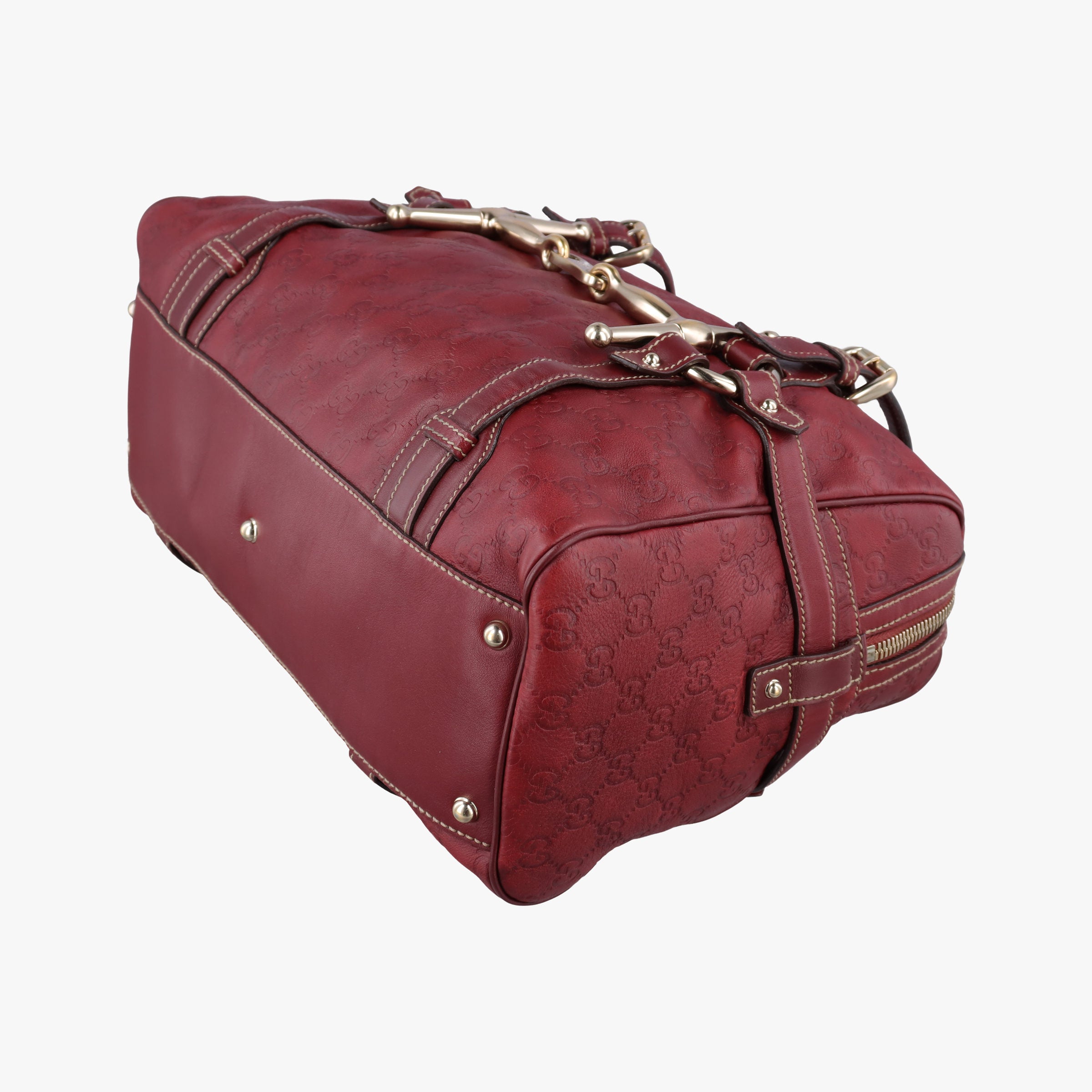 Pre-owned Gucci Bridal Bit Red Leather 163290 handbag | stylenewstar