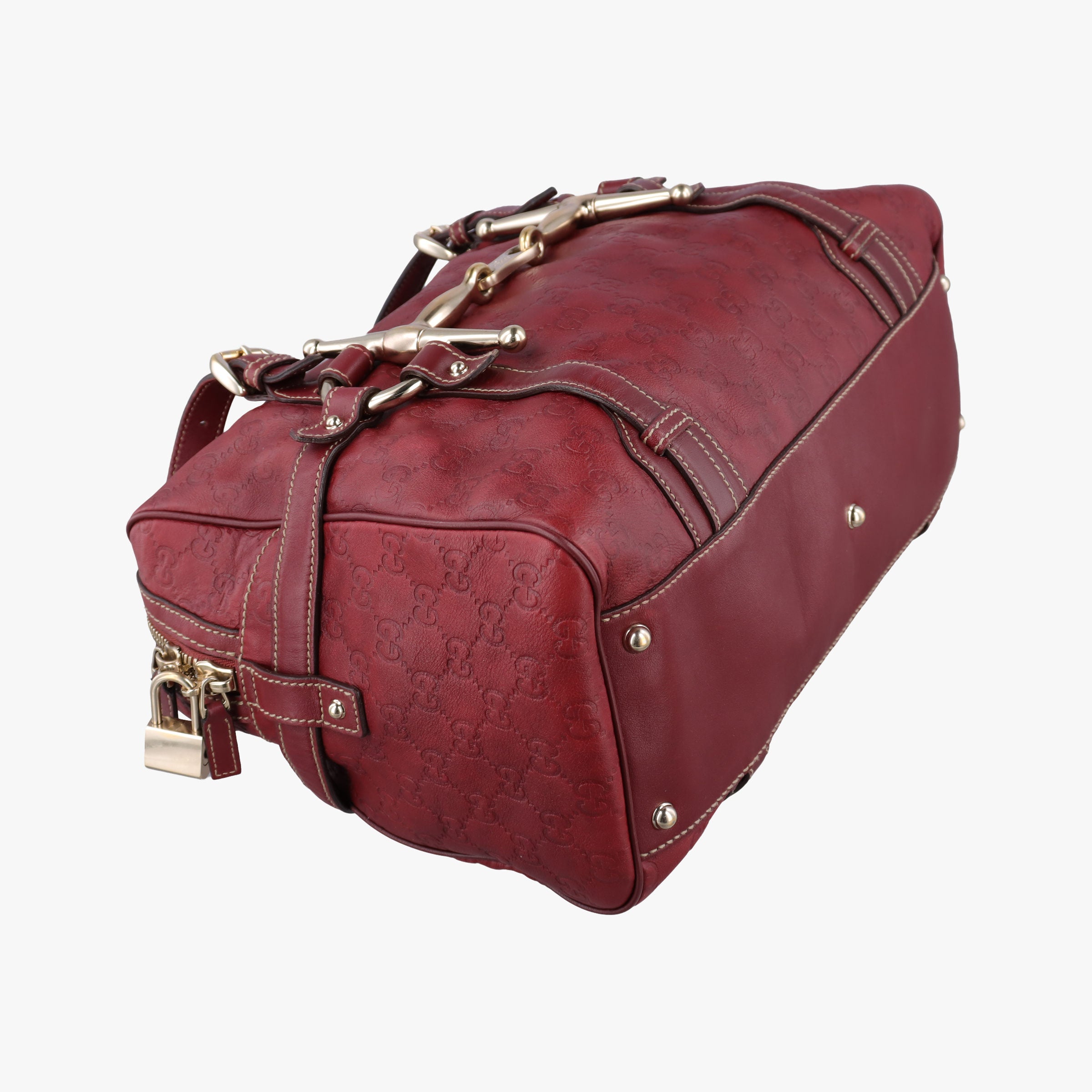 Pre-owned Gucci Bridal Bit Red Leather 163290 handbag | stylenewstar