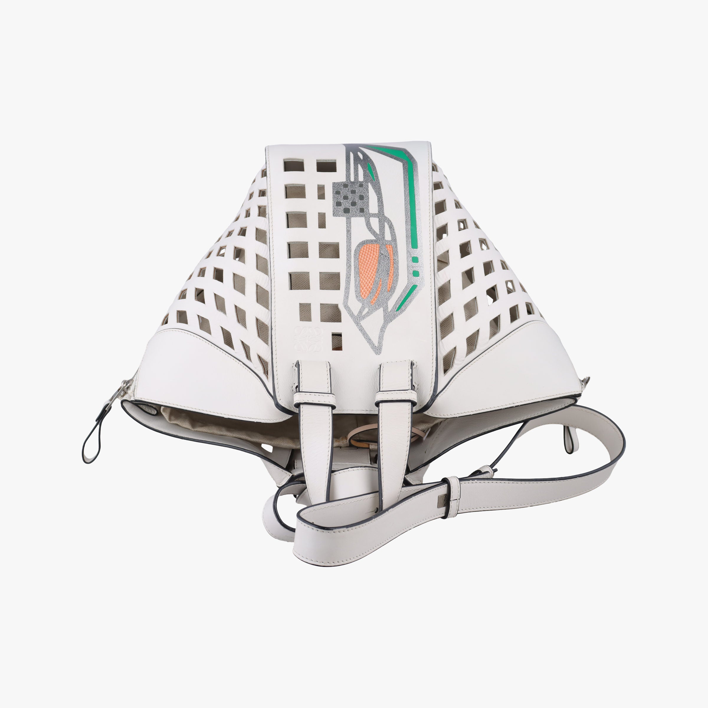 Pre-owned Loewe Hammock White Leather  shoulderbag | stylenewstar