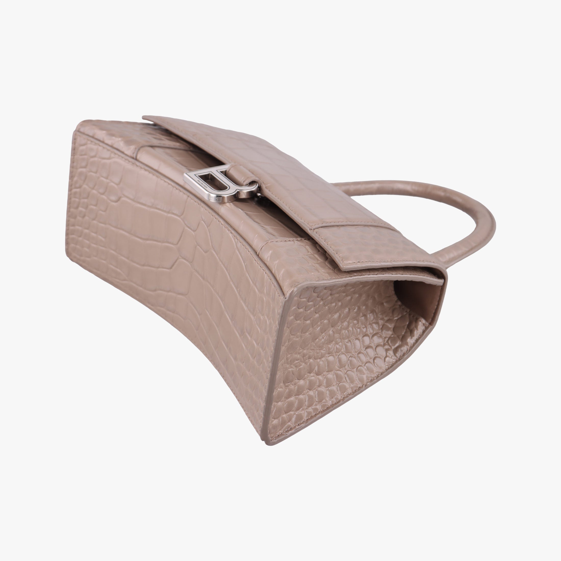 Pre-owned Balenciaga Hourglass Brown leather  shoulderbag | stylenewstar