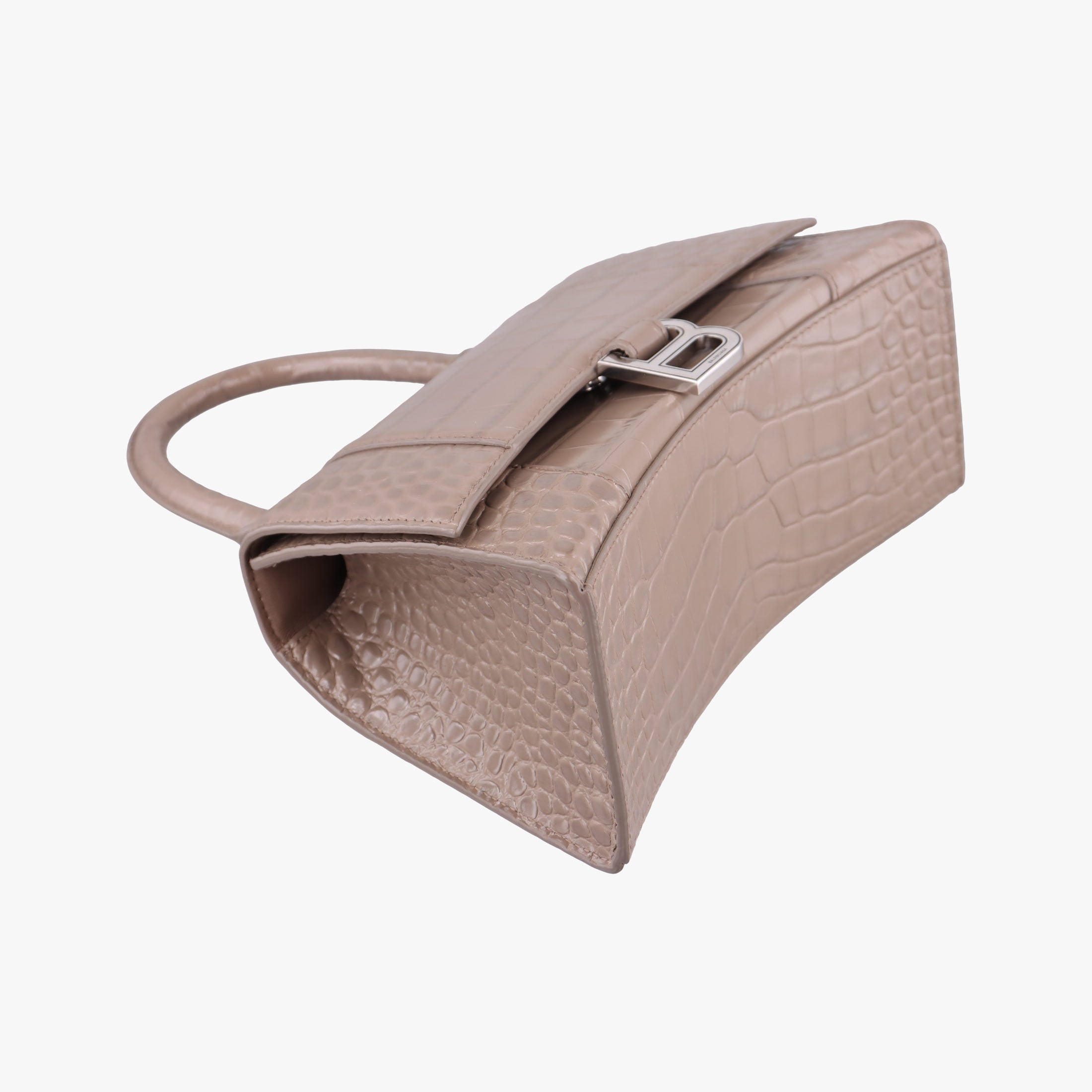 Pre-owned Balenciaga Hourglass Brown leather  shoulderbag | stylenewstar