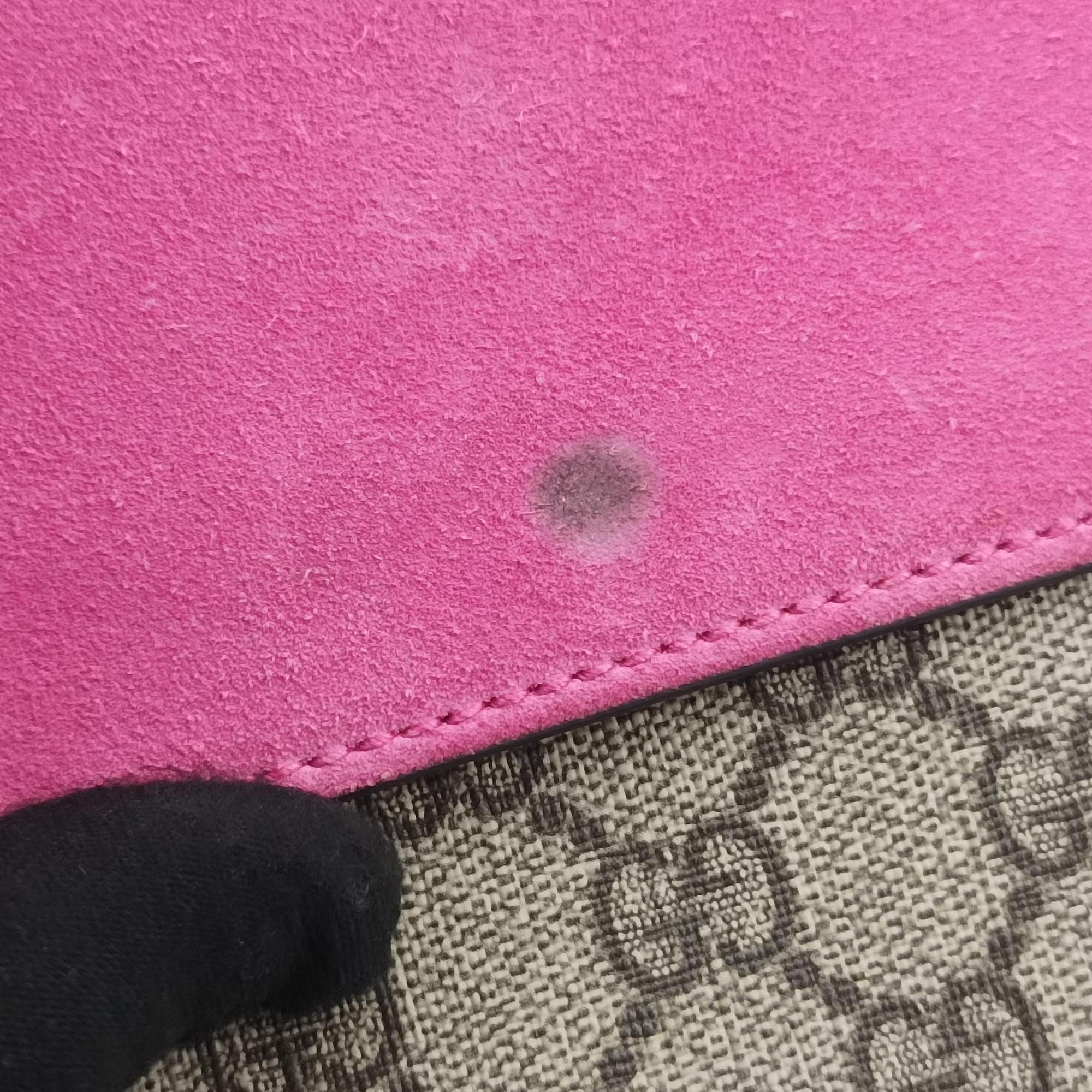 Pre-owned Gucci Dionysus Brown×pink PVC coated canvas×suede 400249 shoulderbag | stylenewstar