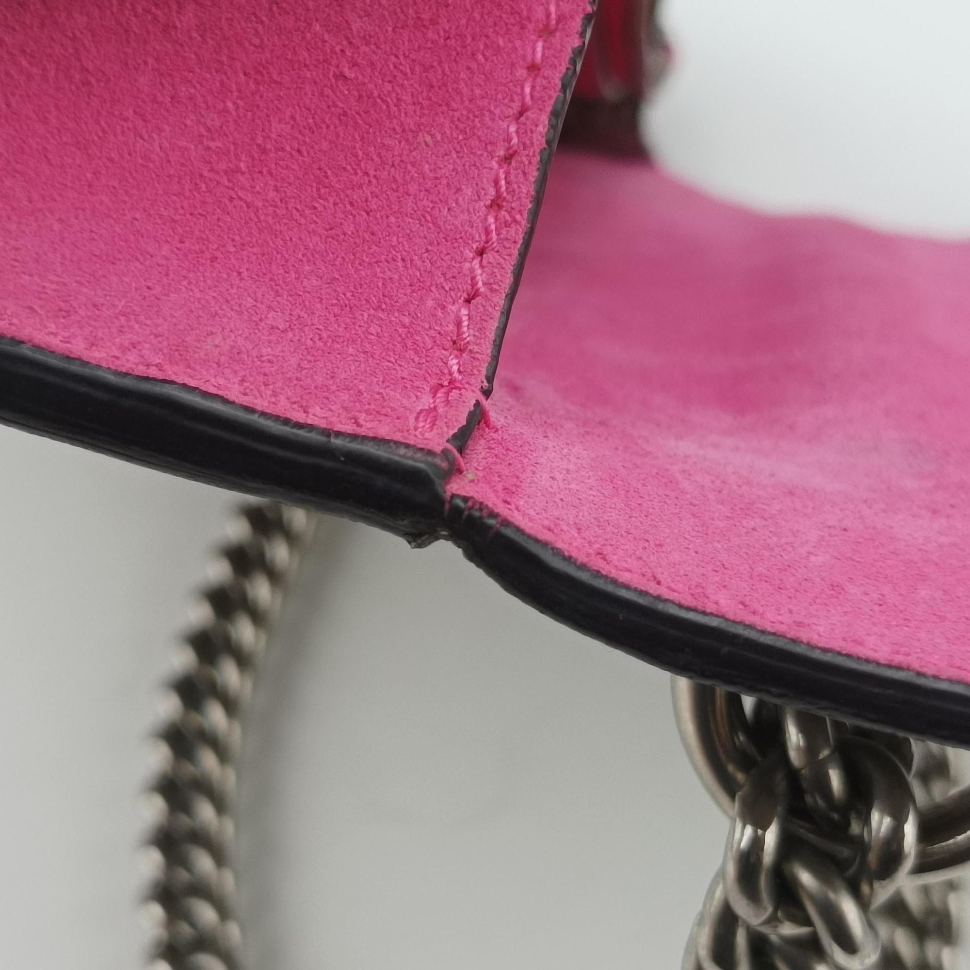 Pre-owned Gucci Dionysus Brown×pink PVC coated canvas×suede 400249 shoulderbag | stylenewstar