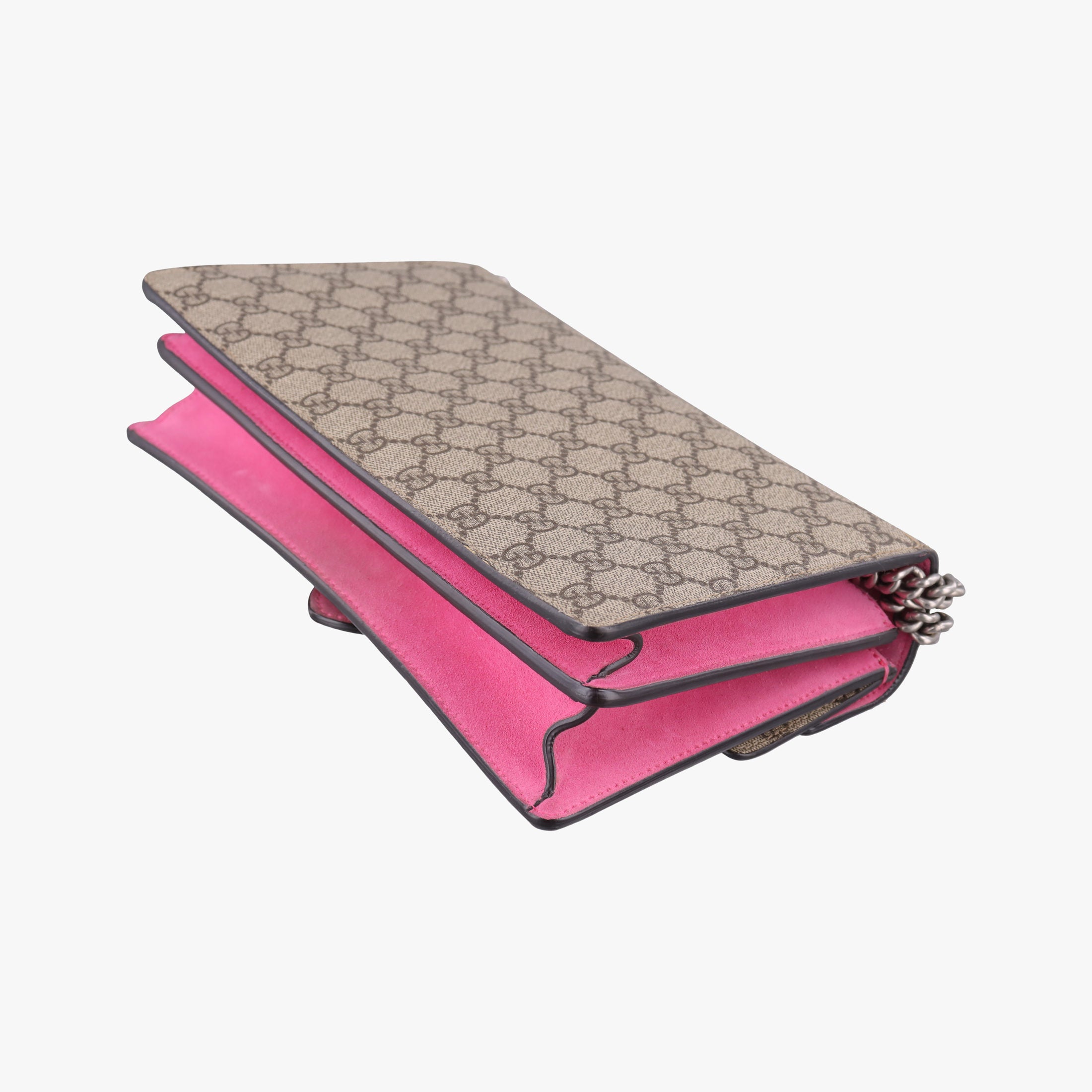 Pre-owned Gucci Dionysus Brown×pink PVC coated canvas×suede 400249 shoulderbag | stylenewstar