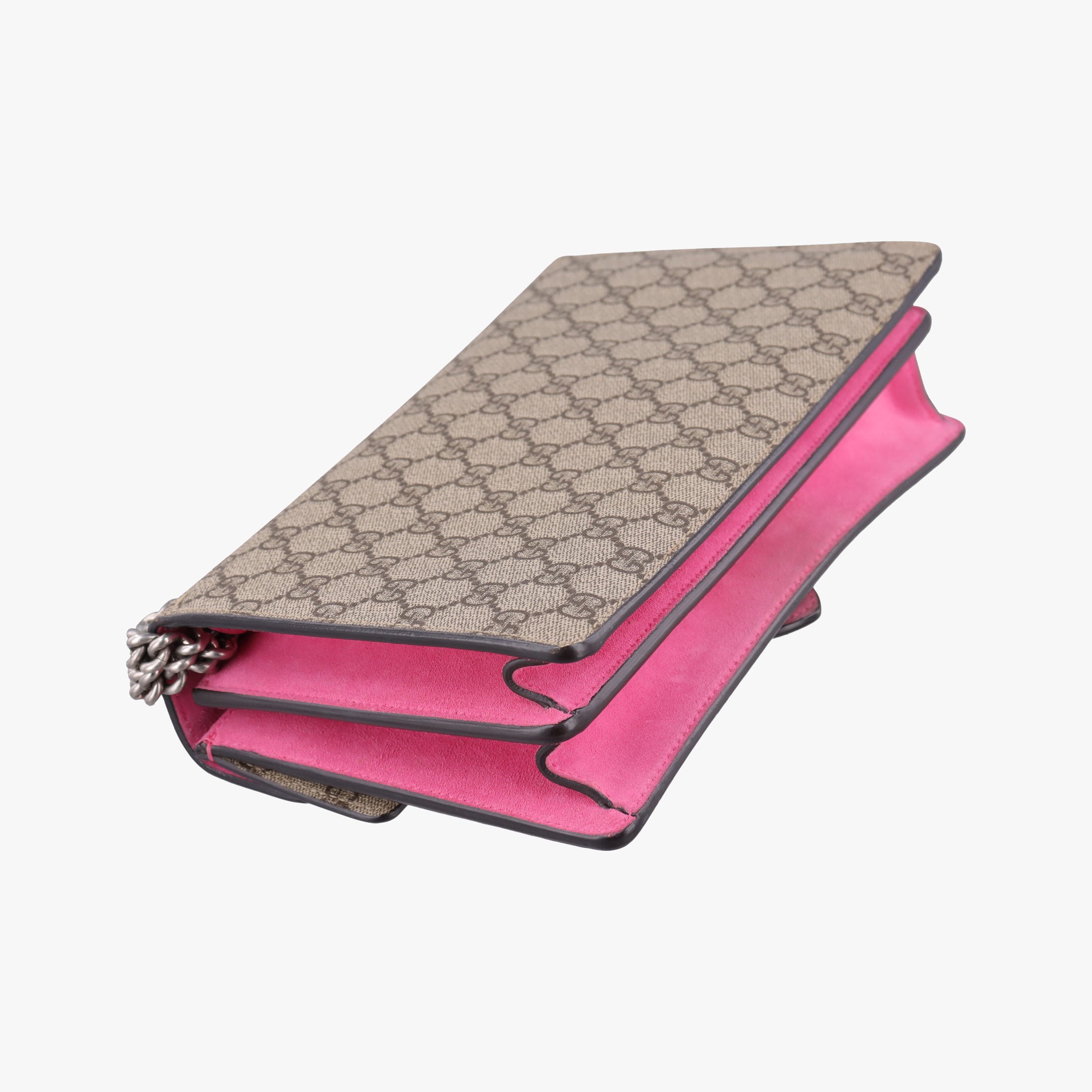 Pre-owned Gucci Dionysus Brown×pink PVC coated canvas×suede 400249 shoulderbag | stylenewstar