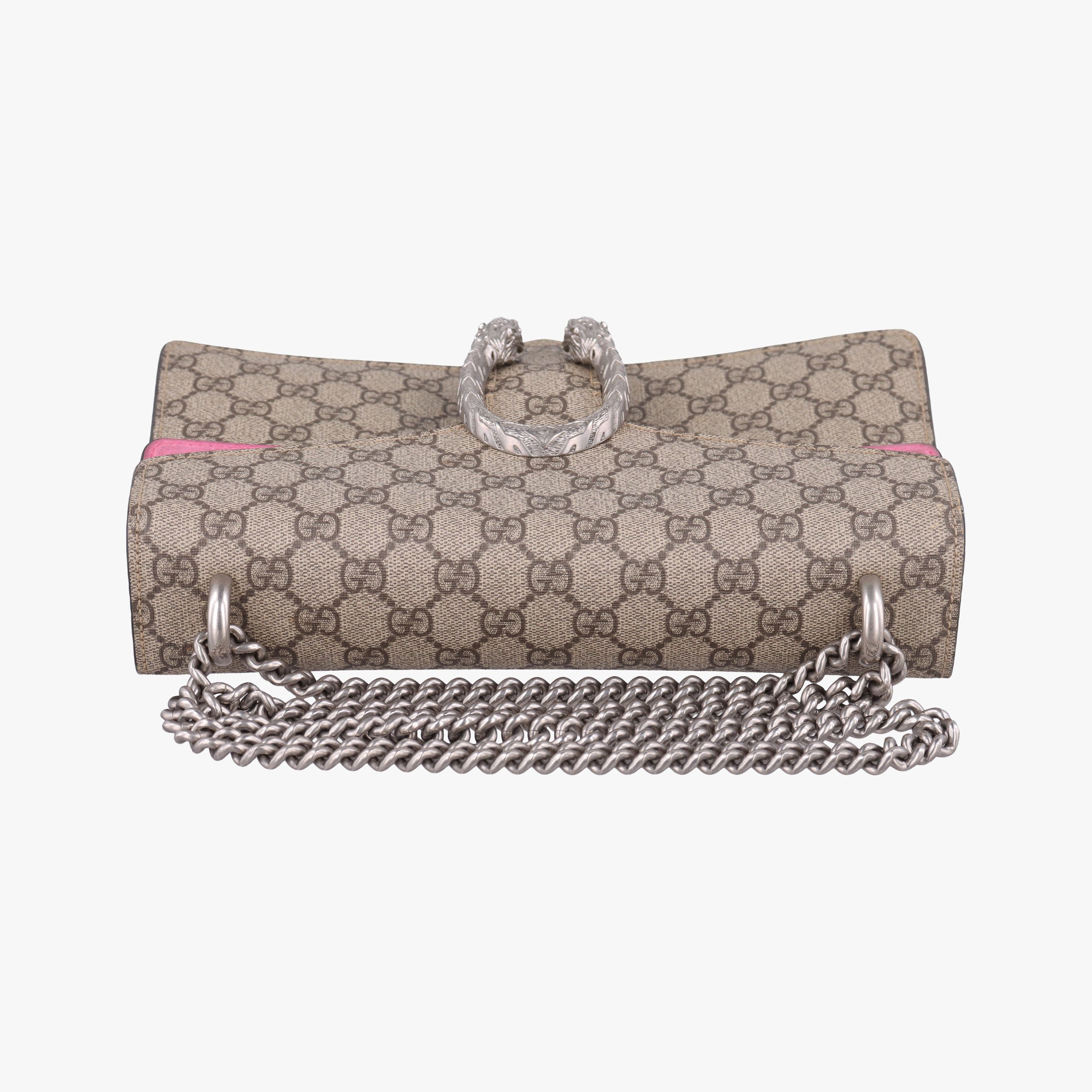 Pre-owned Gucci Dionysus Brown×pink PVC coated canvas×suede 400249 shoulderbag | stylenewstar
