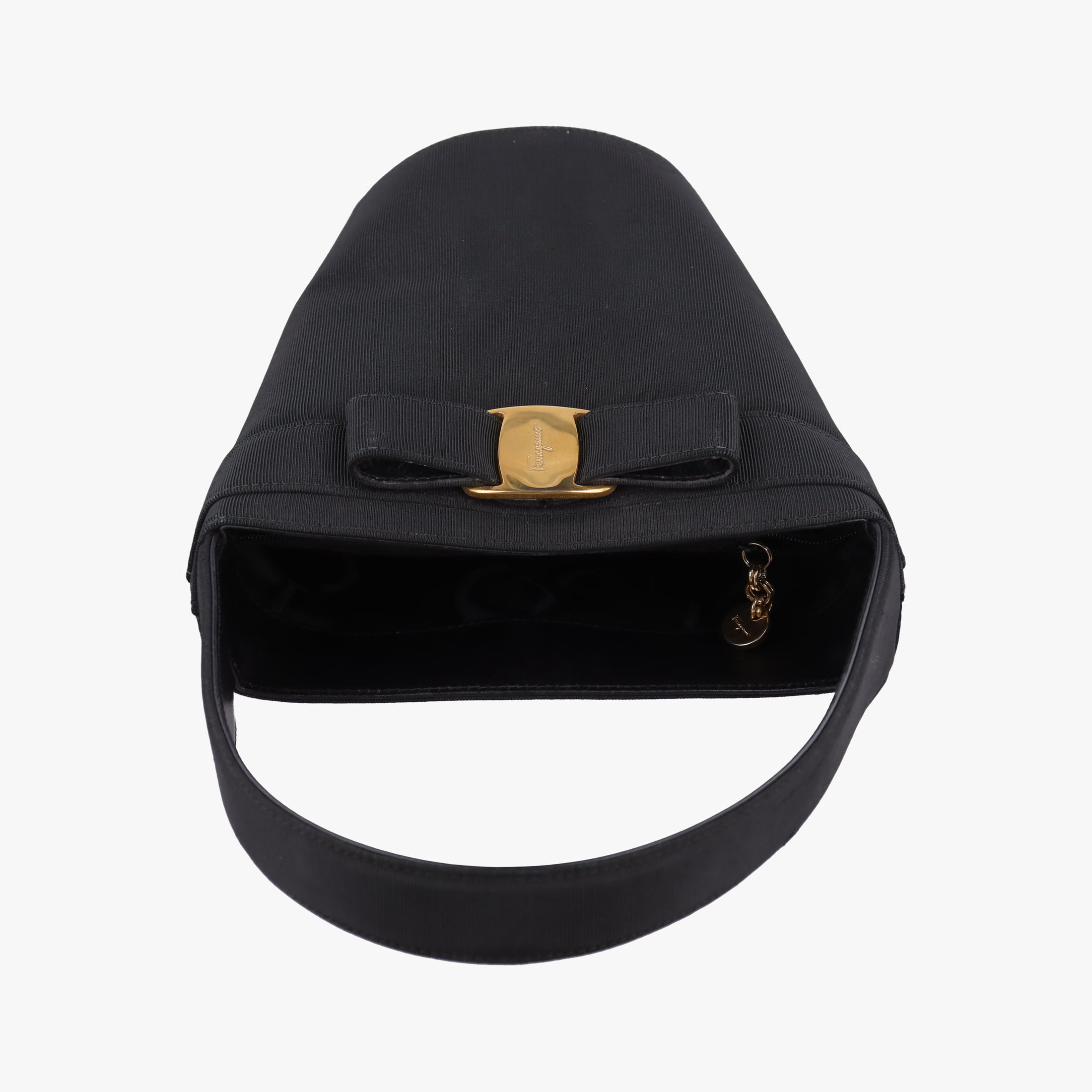 Secondhand Ferragamo Vara Black fabric  handbag | stylenewstar