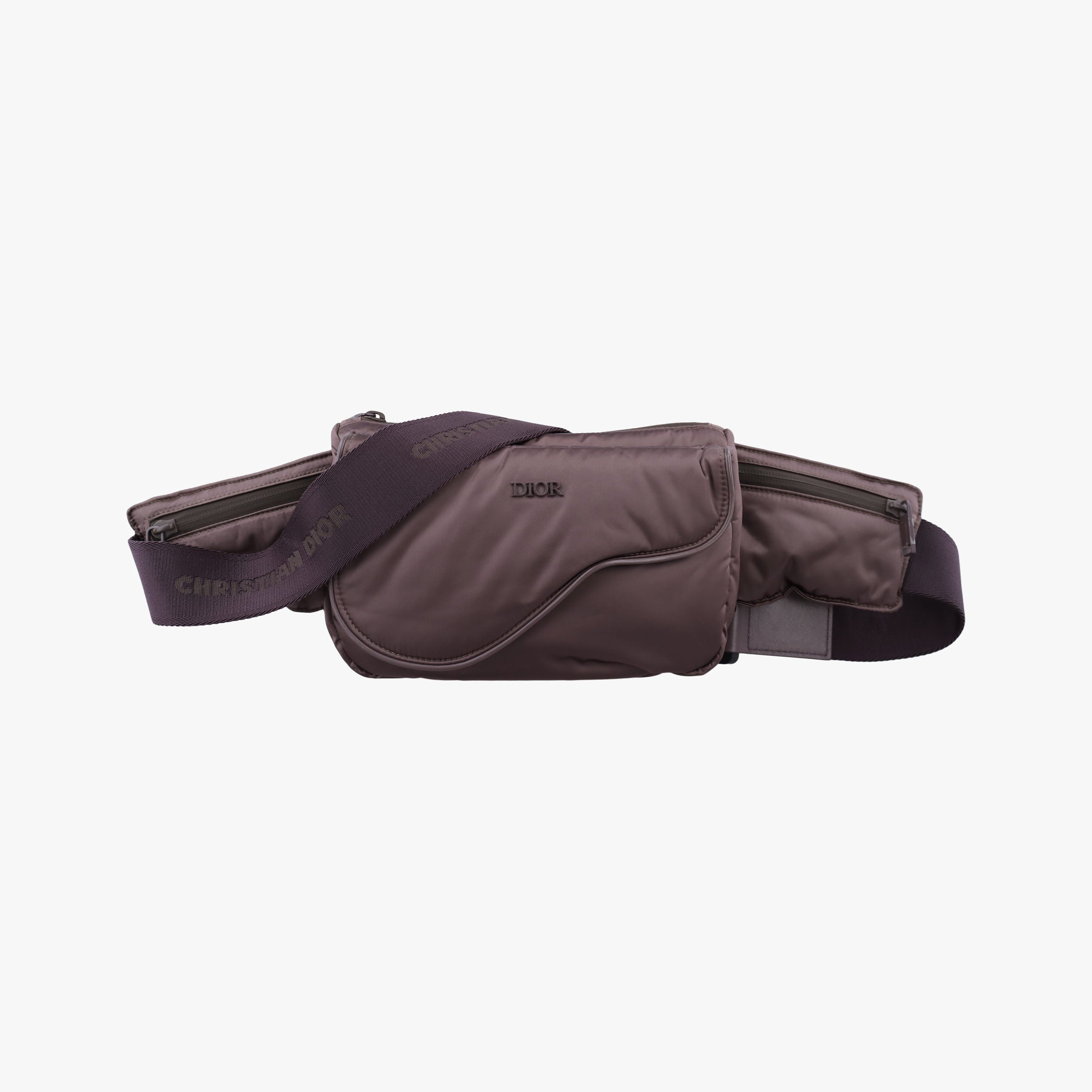 Pre-owned Christian Dior Saddle Brown nylon  bum bag/waist bag | stylenewstar