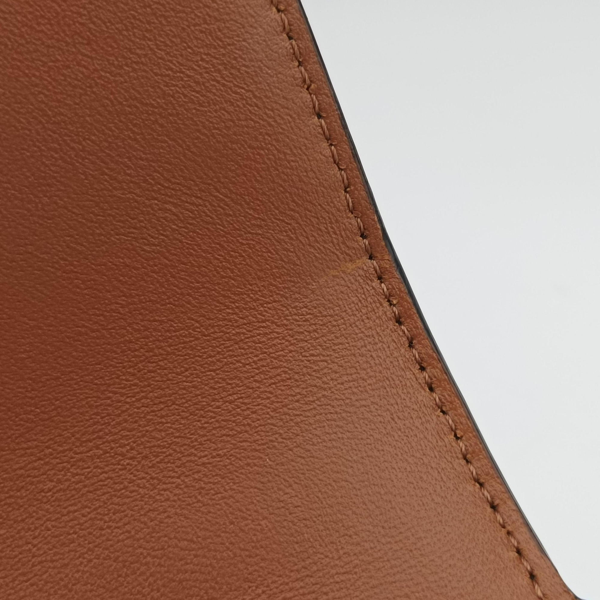 Pre-owned Celine Claude Triomphe Brown PVC coated canvas  shoulderbag | stylenewstar