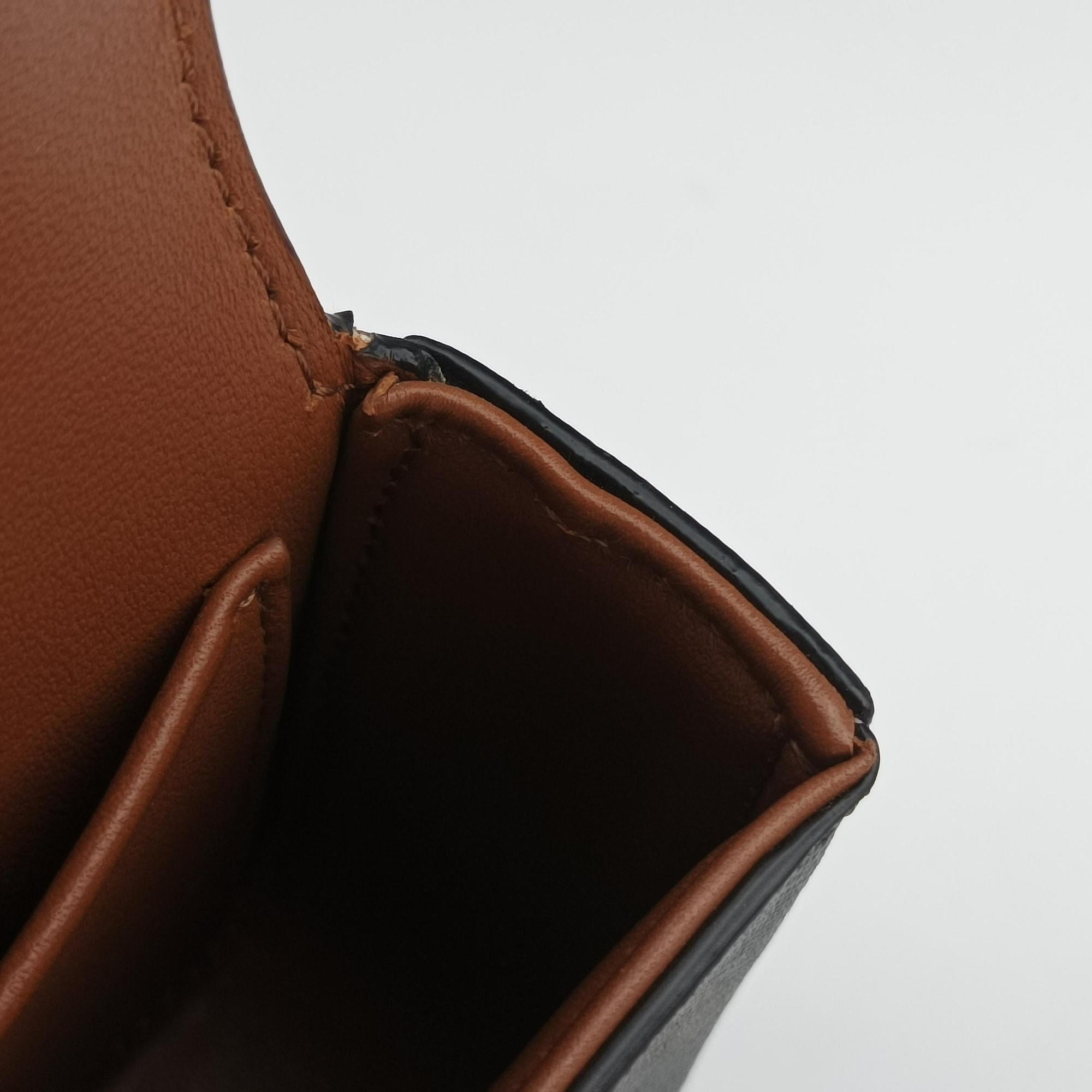 Pre-owned Celine Claude Triomphe Brown PVC coated canvas  shoulderbag | stylenewstar