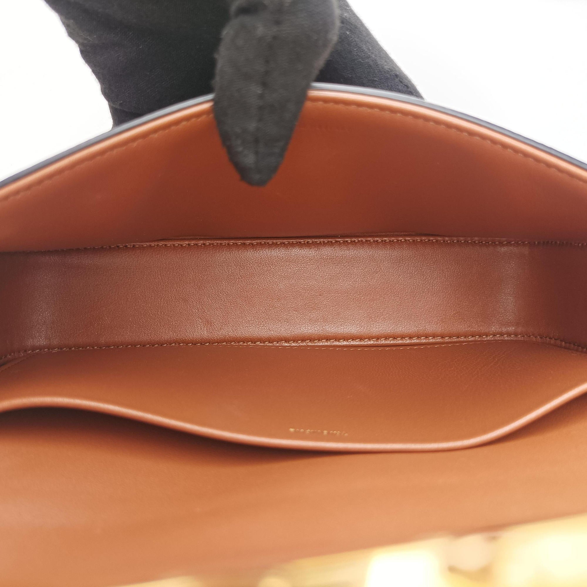 Pre-owned Celine Claude Triomphe Brown PVC coated canvas  shoulderbag | stylenewstar