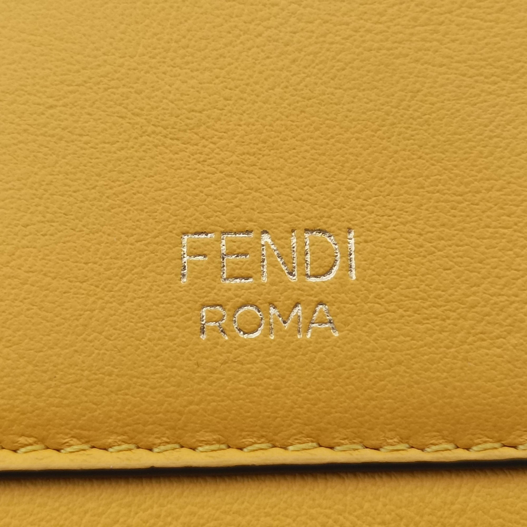 Pre-owned Fendi Aurock Camera Case Mini Yellow Suede × Leather 8BS058 shoulderbag | stylenewstar