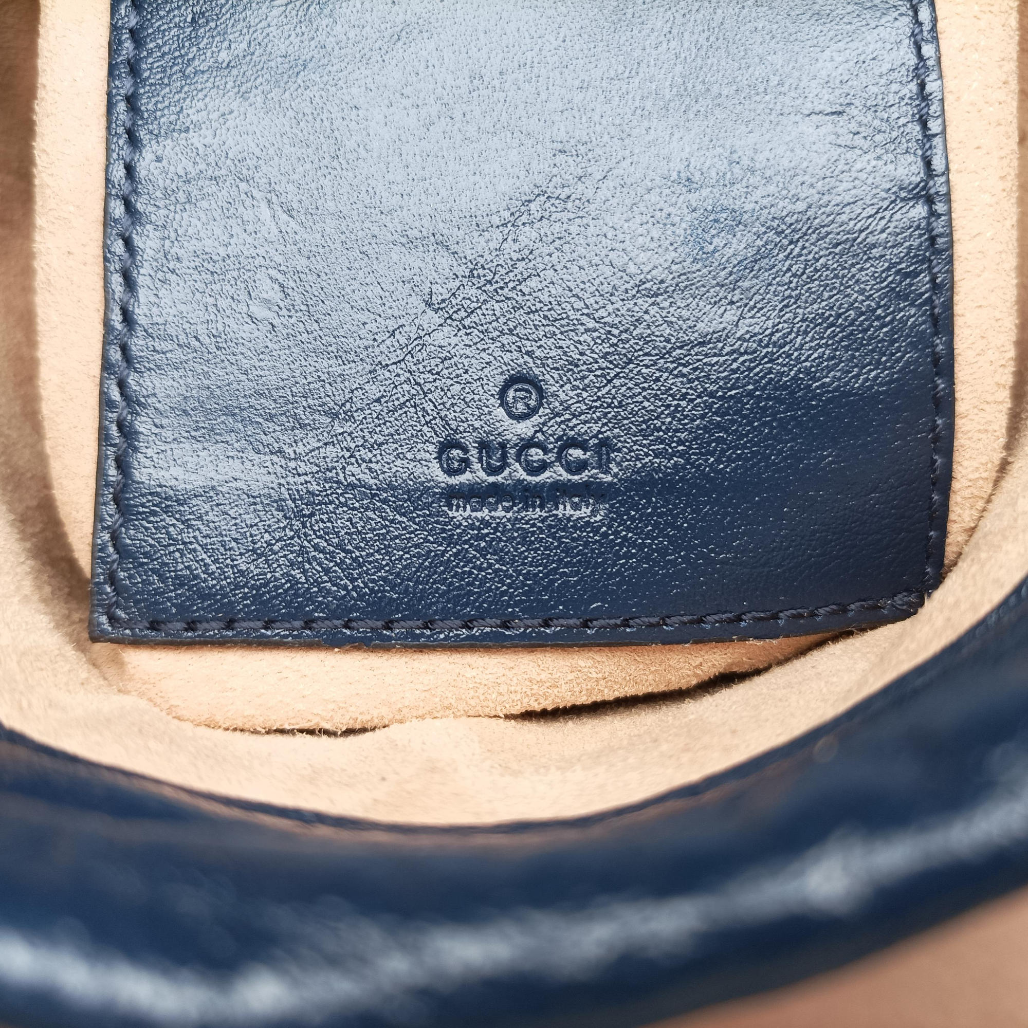 Pre-owned Gucci GG Marmont Blue Leather 573817 shoulderbag | stylenewstar