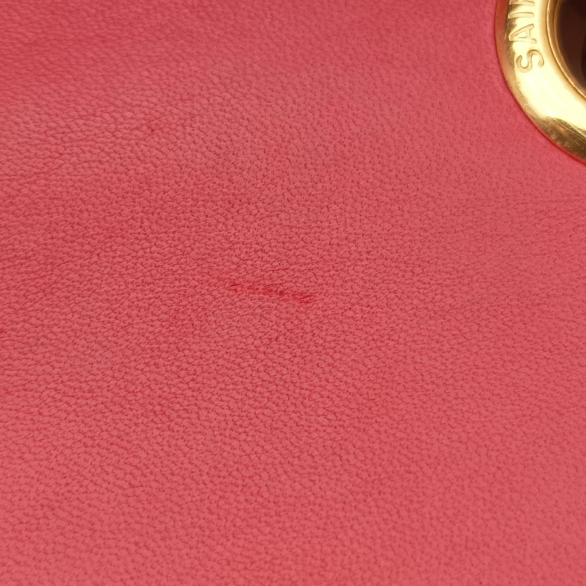 Pre-owned Yves Saint Laurent VICKY Red Patent Leather 538439 shoulderbag | stylenewstar