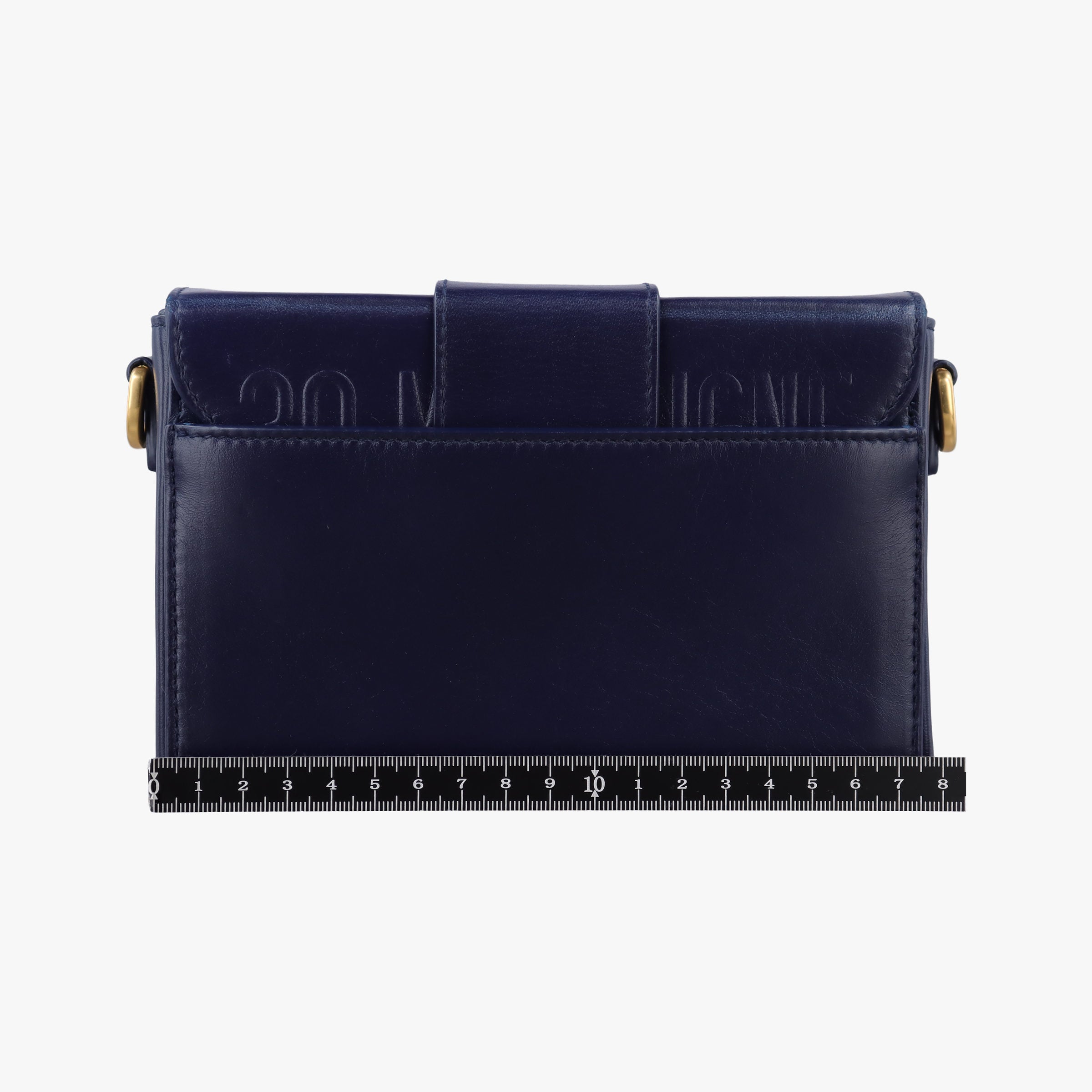 Pre-owned Christian Dior 30 MONTAIGNE Navy Leather  shoulderbag | stylenewstar