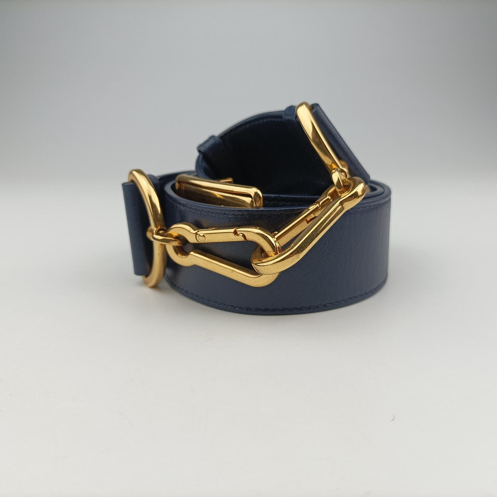 Pre-owned Christian Dior 30 MONTAIGNE Navy Leather  shoulderbag | stylenewstar