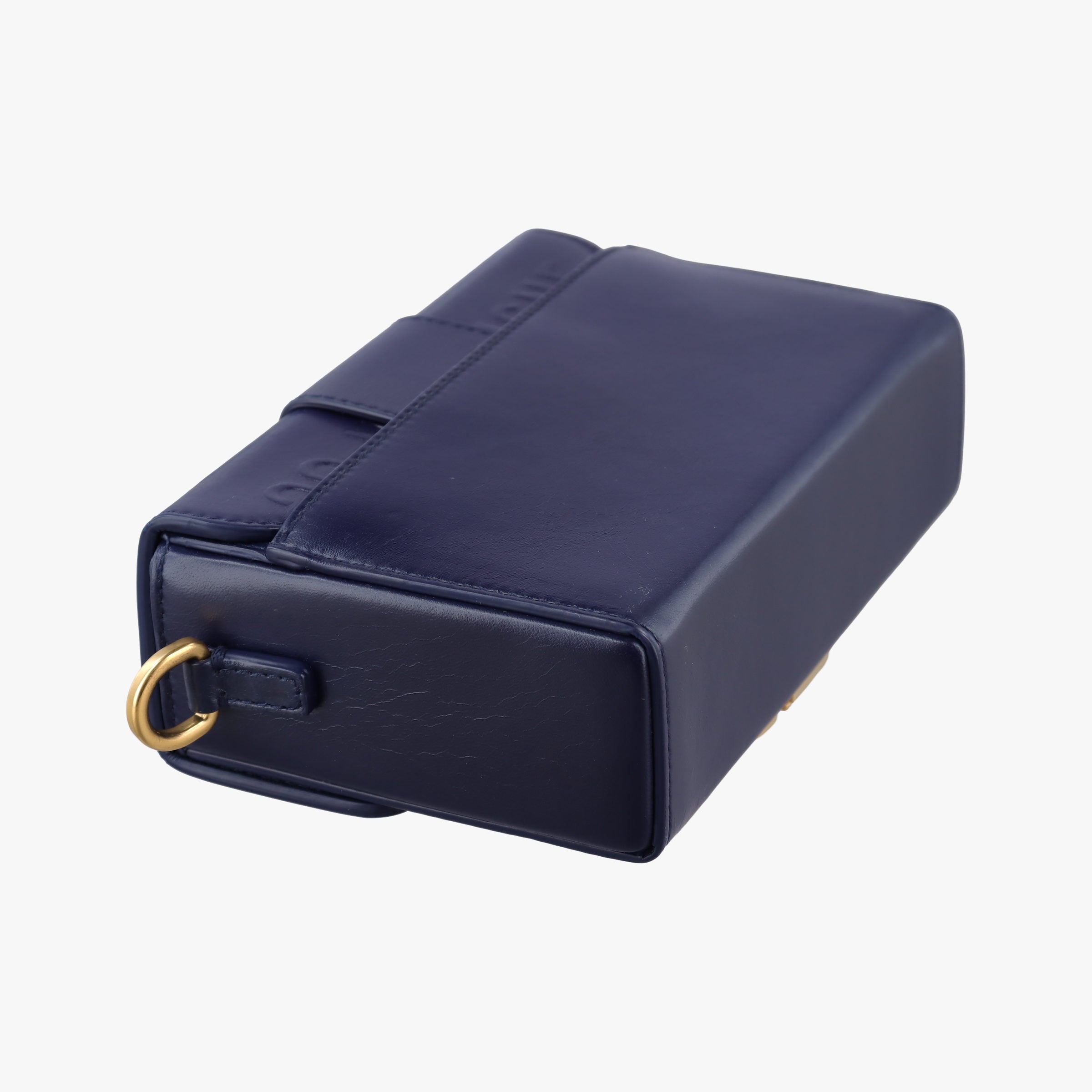 Pre-owned Christian Dior 30 MONTAIGNE Navy Leather  shoulderbag | stylenewstar