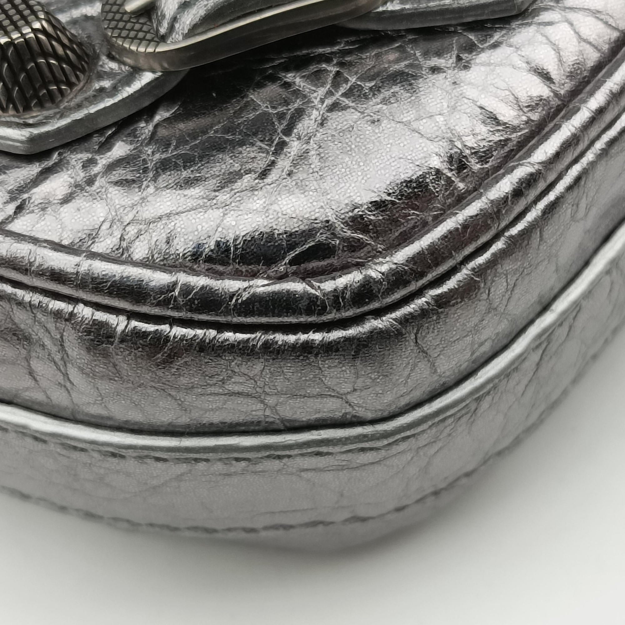 Pre-owned Balenciaga Heart mini Silver Lambskin  shoulderbag | stylenewstar