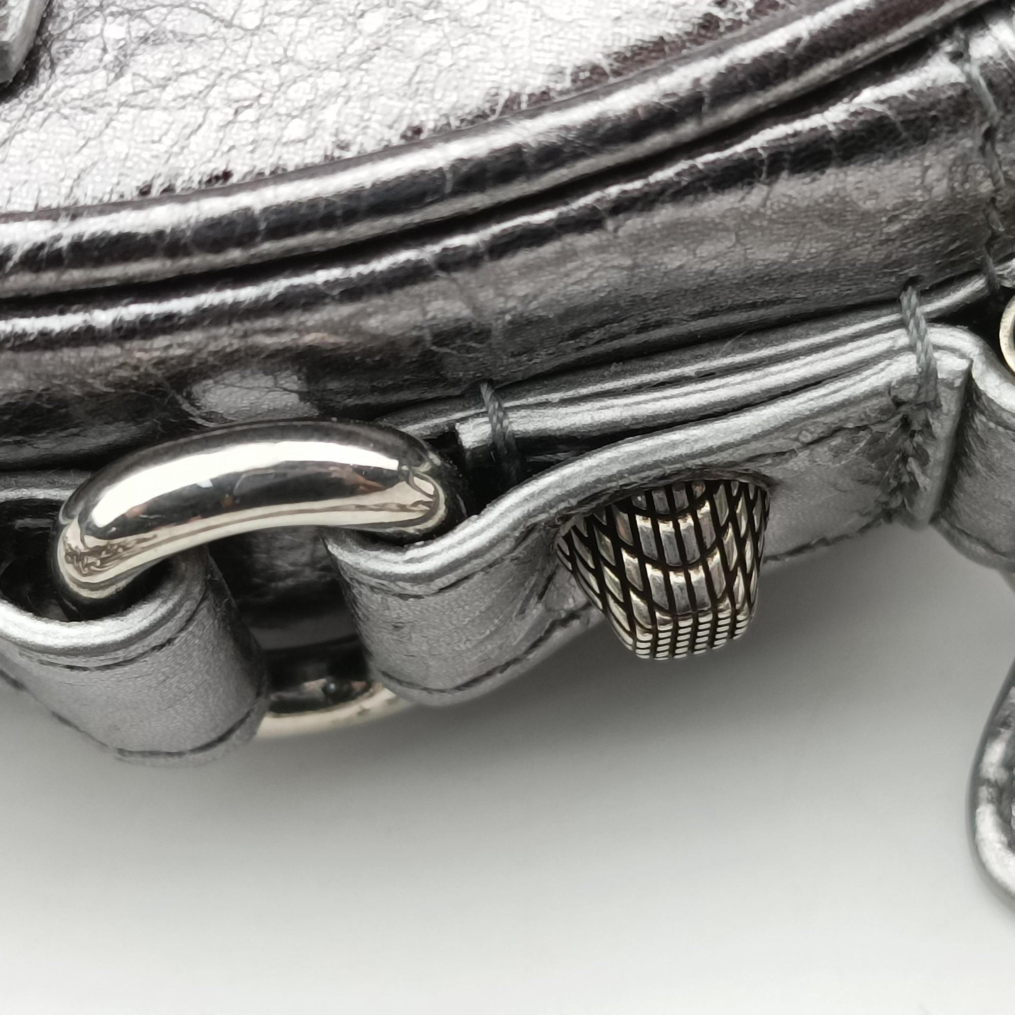 Pre-owned Balenciaga Heart mini Silver Lambskin  shoulderbag | stylenewstar