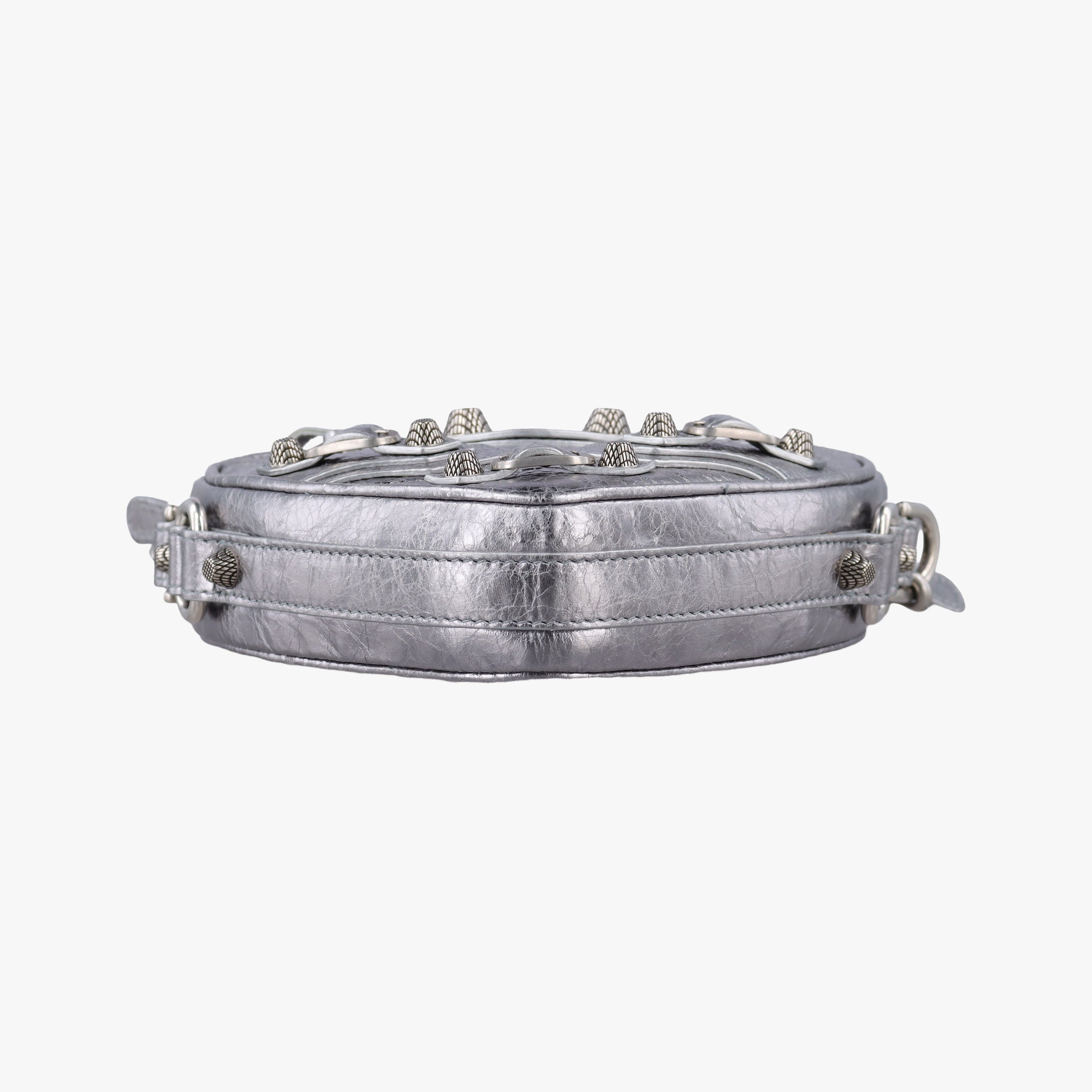 Pre-owned Balenciaga Heart mini Silver Lambskin  shoulderbag | stylenewstar