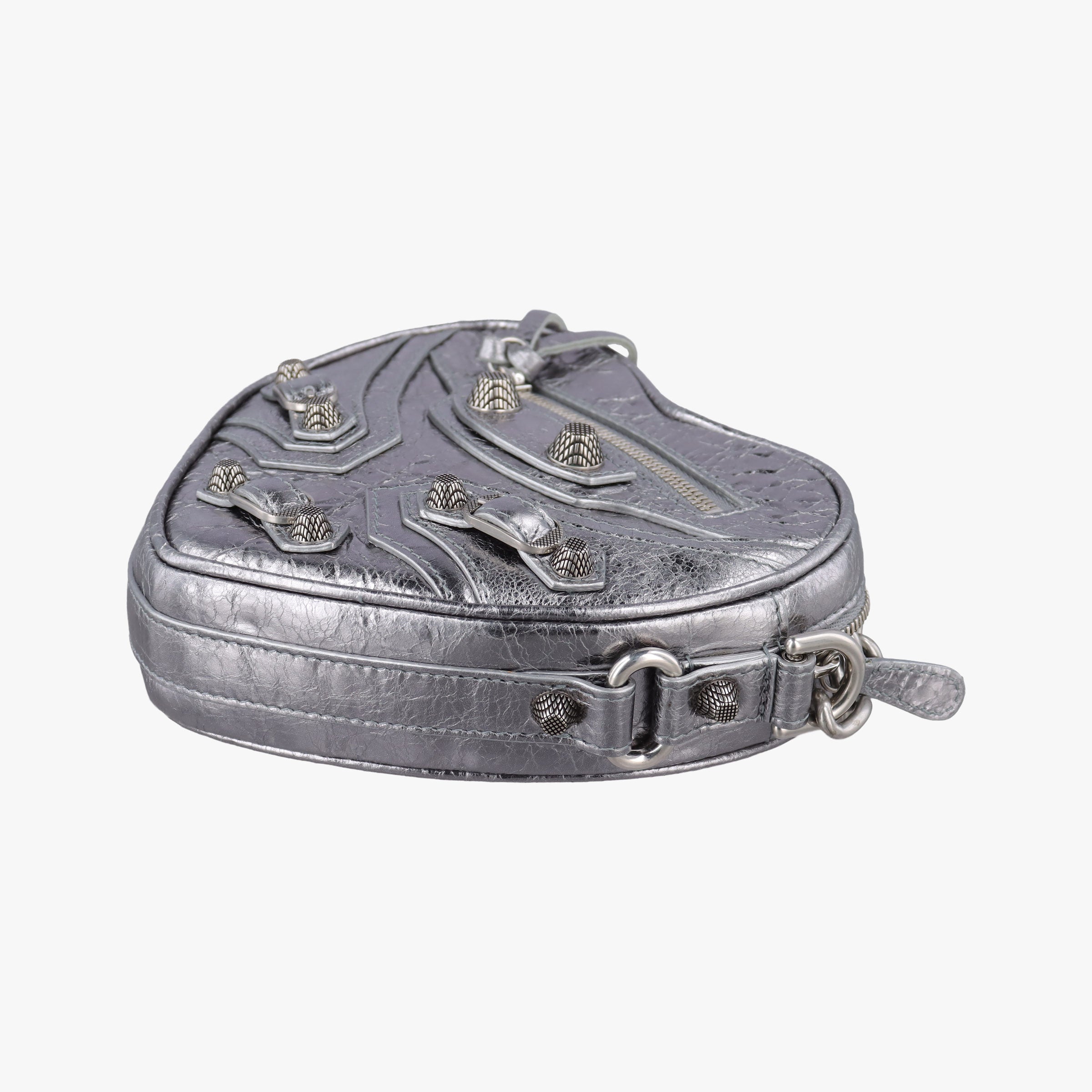 Pre-owned Balenciaga Heart mini Silver Lambskin  shoulderbag | stylenewstar