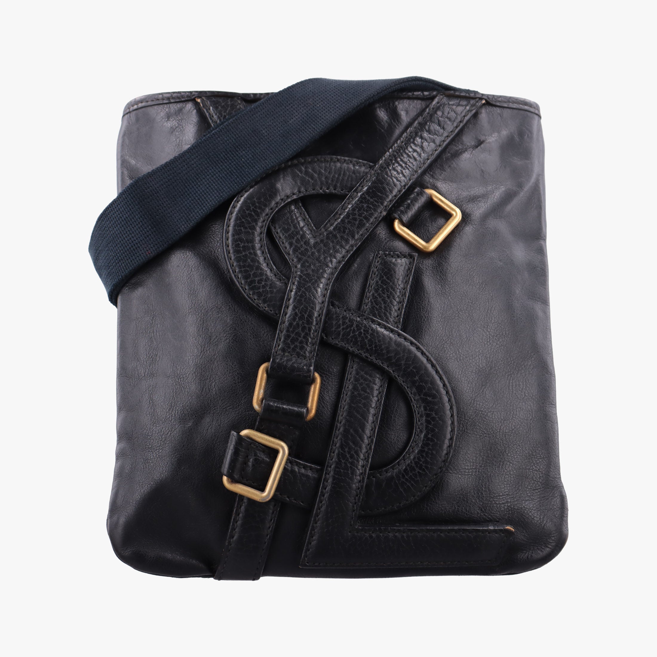 Pre-owned Yves Saint Laurent Vavin Black Leather 150273 shoulderbag | stylenewstar