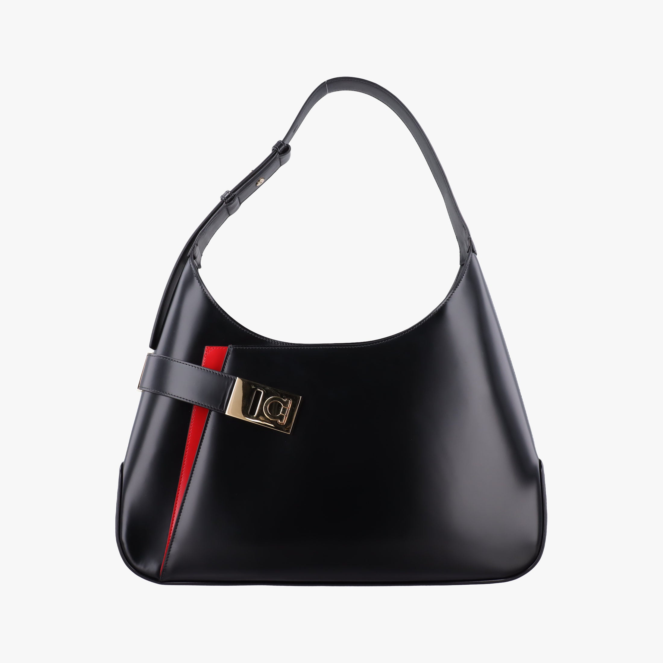 Pre-owned Ferragamo Archive Black Leather  shoulderbag | stylenewstar