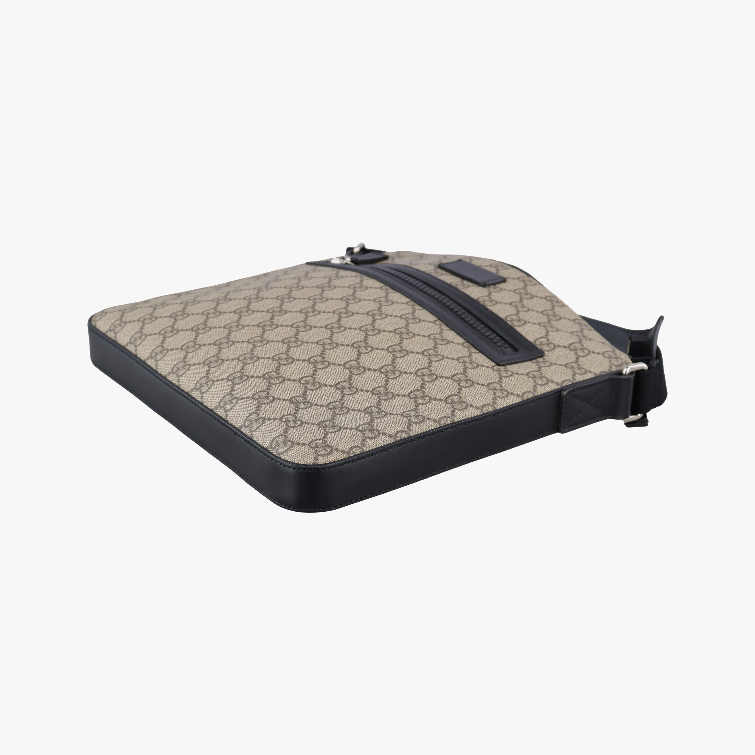 Pre-owned Gucci GG Supreme Flat Messenger Brown PVC coated canvas×Leather 406374 shoulderbag | stylenewstar